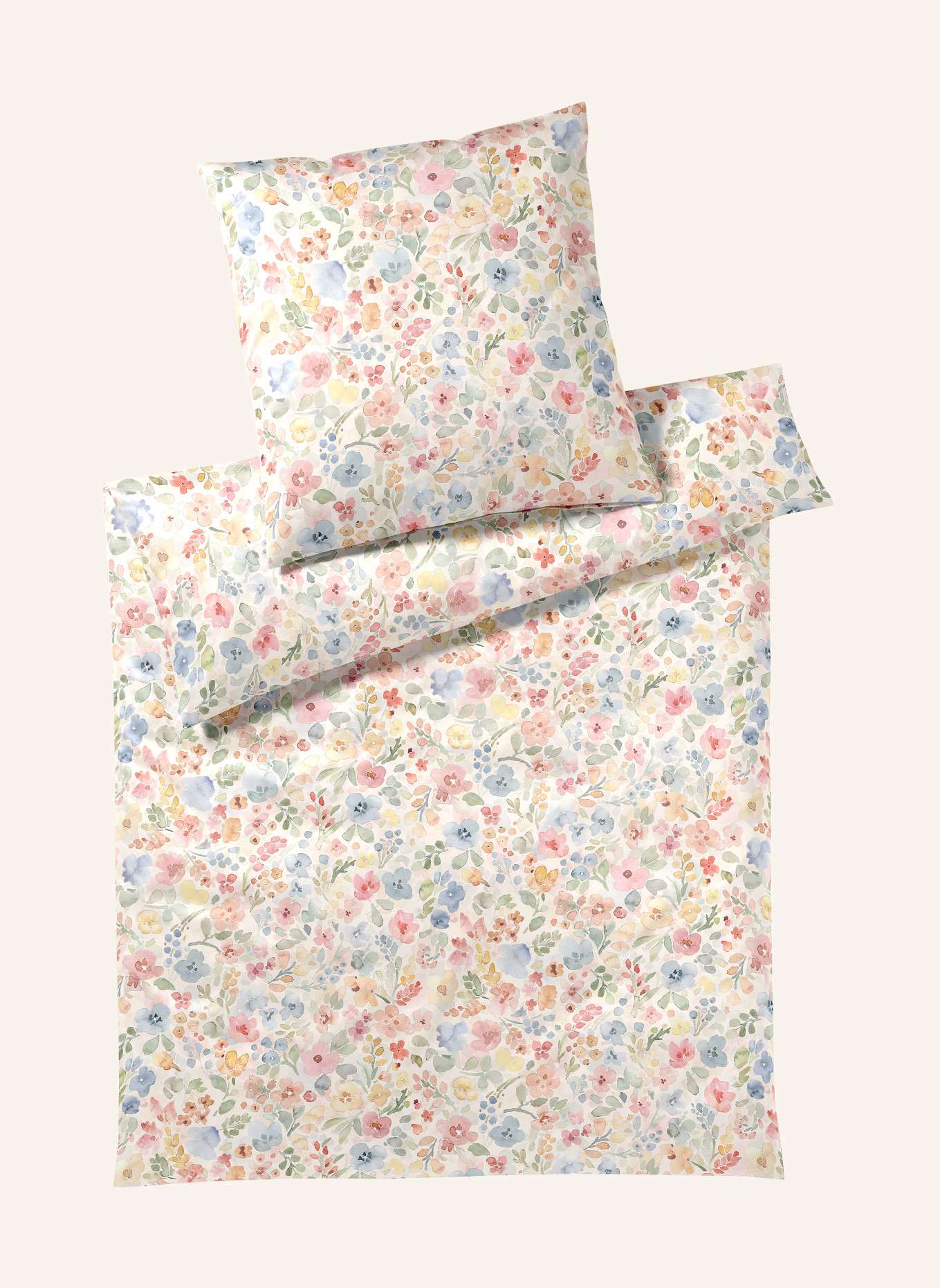 elegante Linge de lit GENTLE: CRÈME / ROSE / BLEU CLAIR