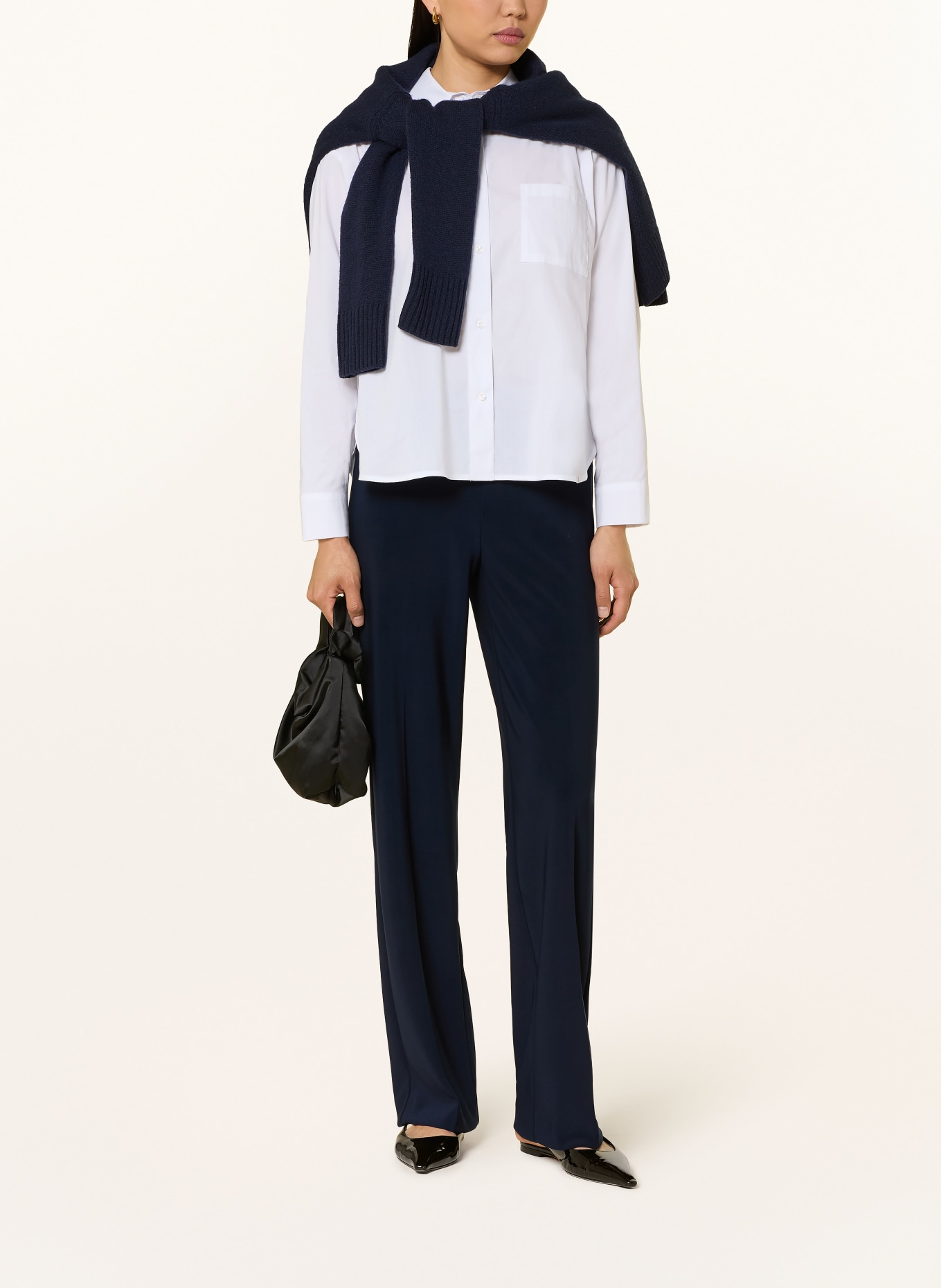 Joseph Ribkoff Jersey marl pants: DARK BLUE