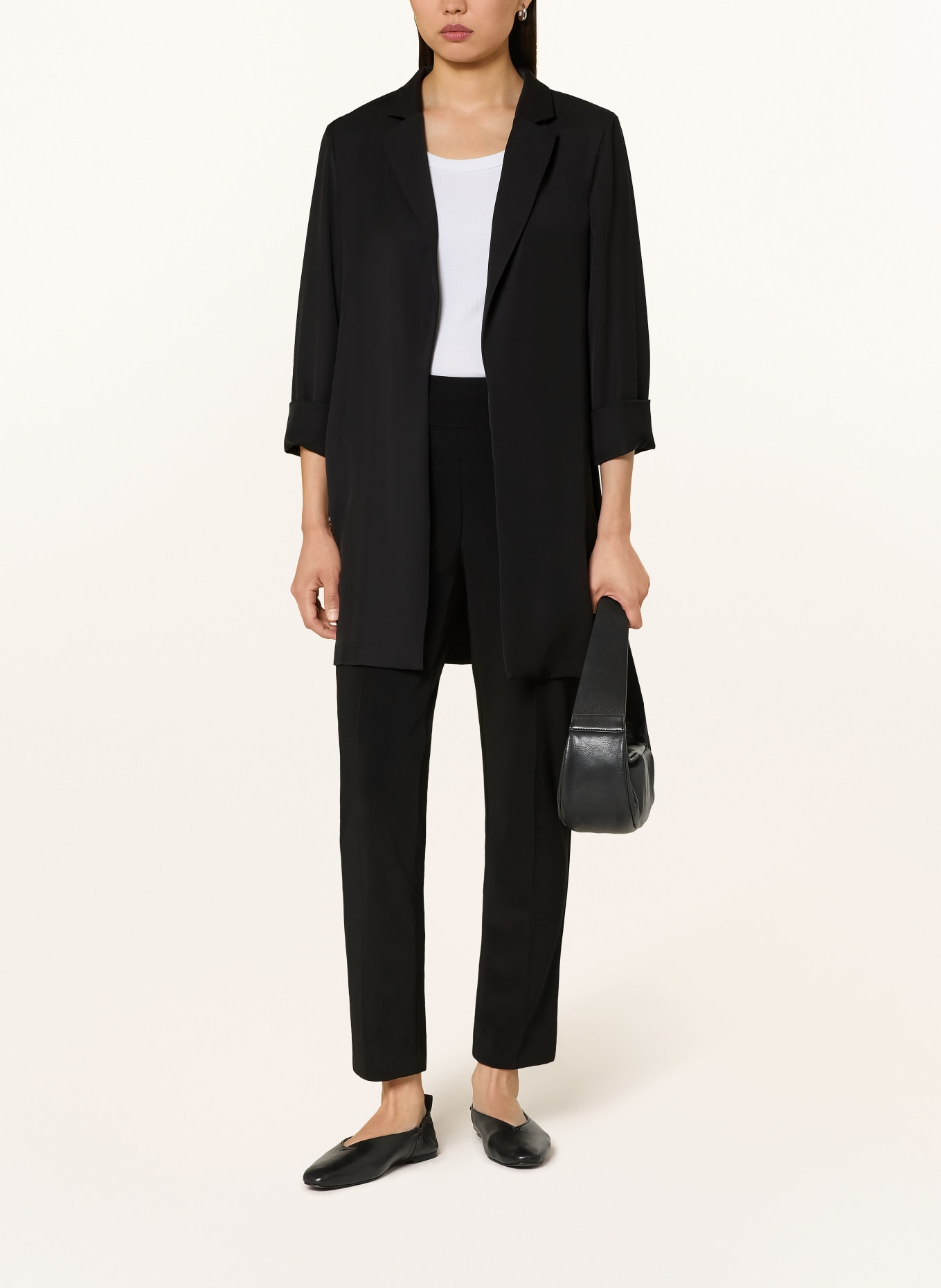 Joseph Ribkoff Lange blazer met 3/4-mouwen: ZWART