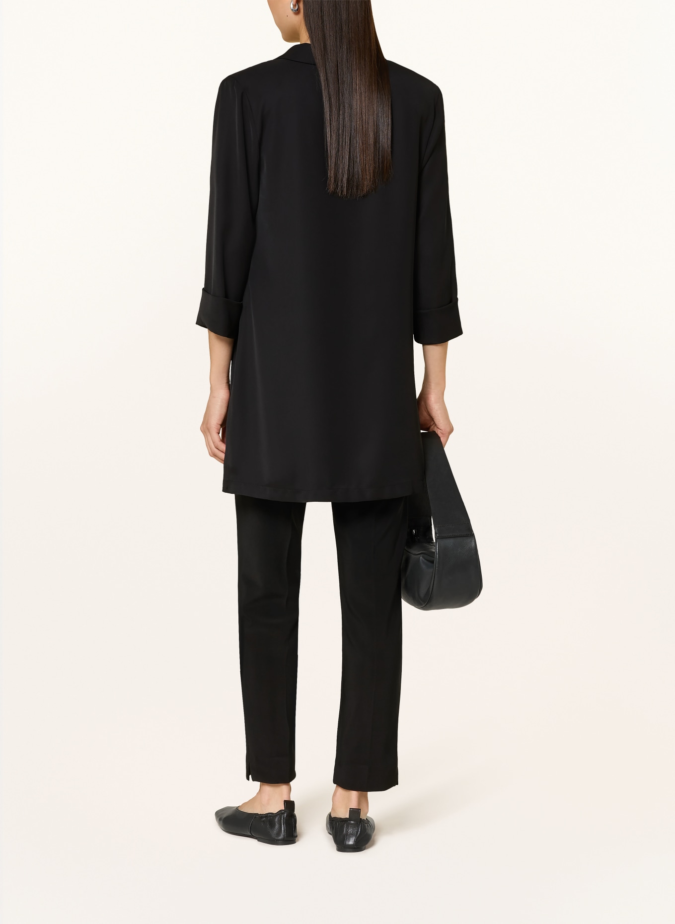 Joseph Ribkoff Lange blazer met 3/4-mouwen: ZWART