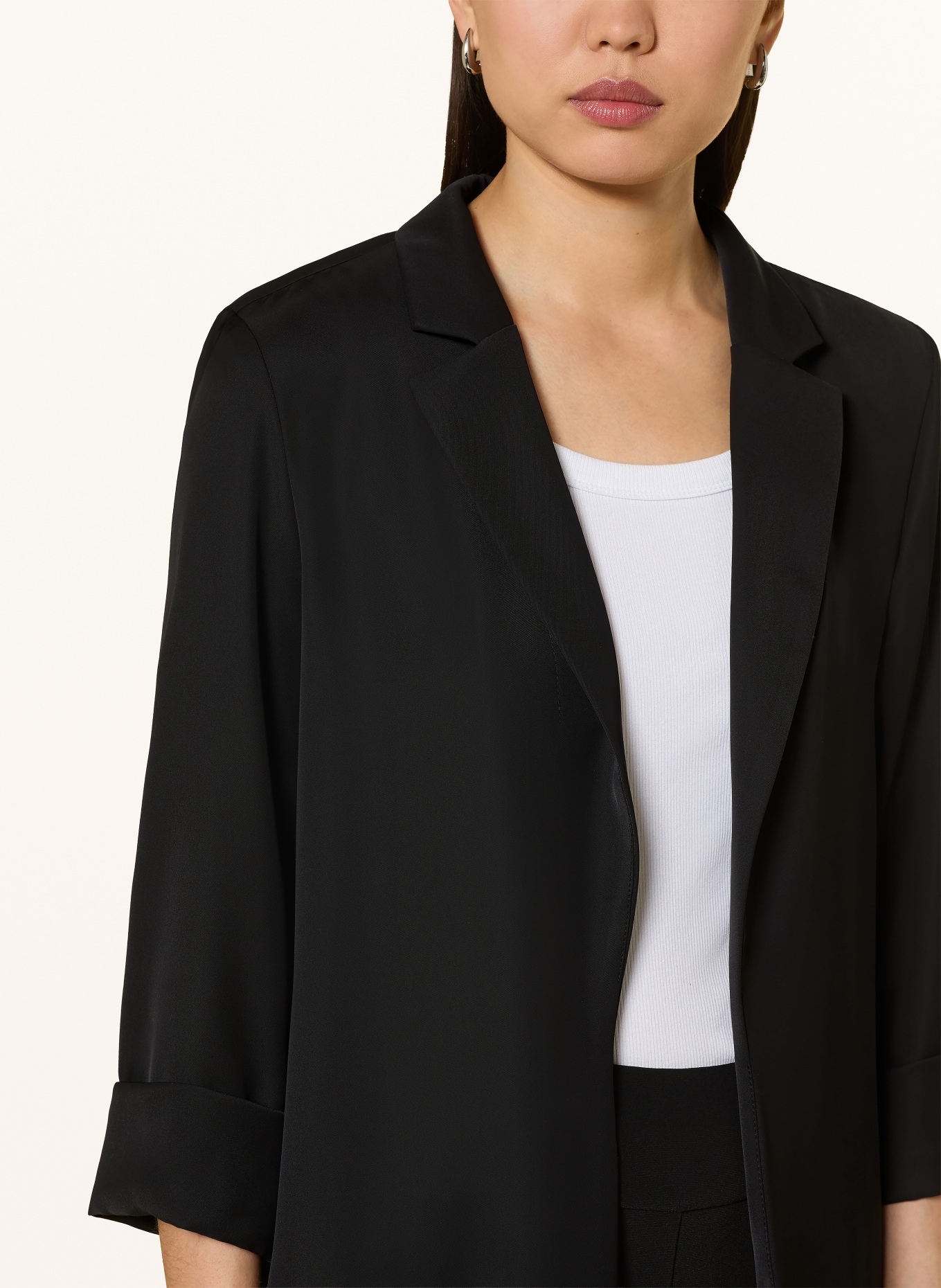 Joseph Ribkoff Lange blazer met 3/4-mouwen: ZWART