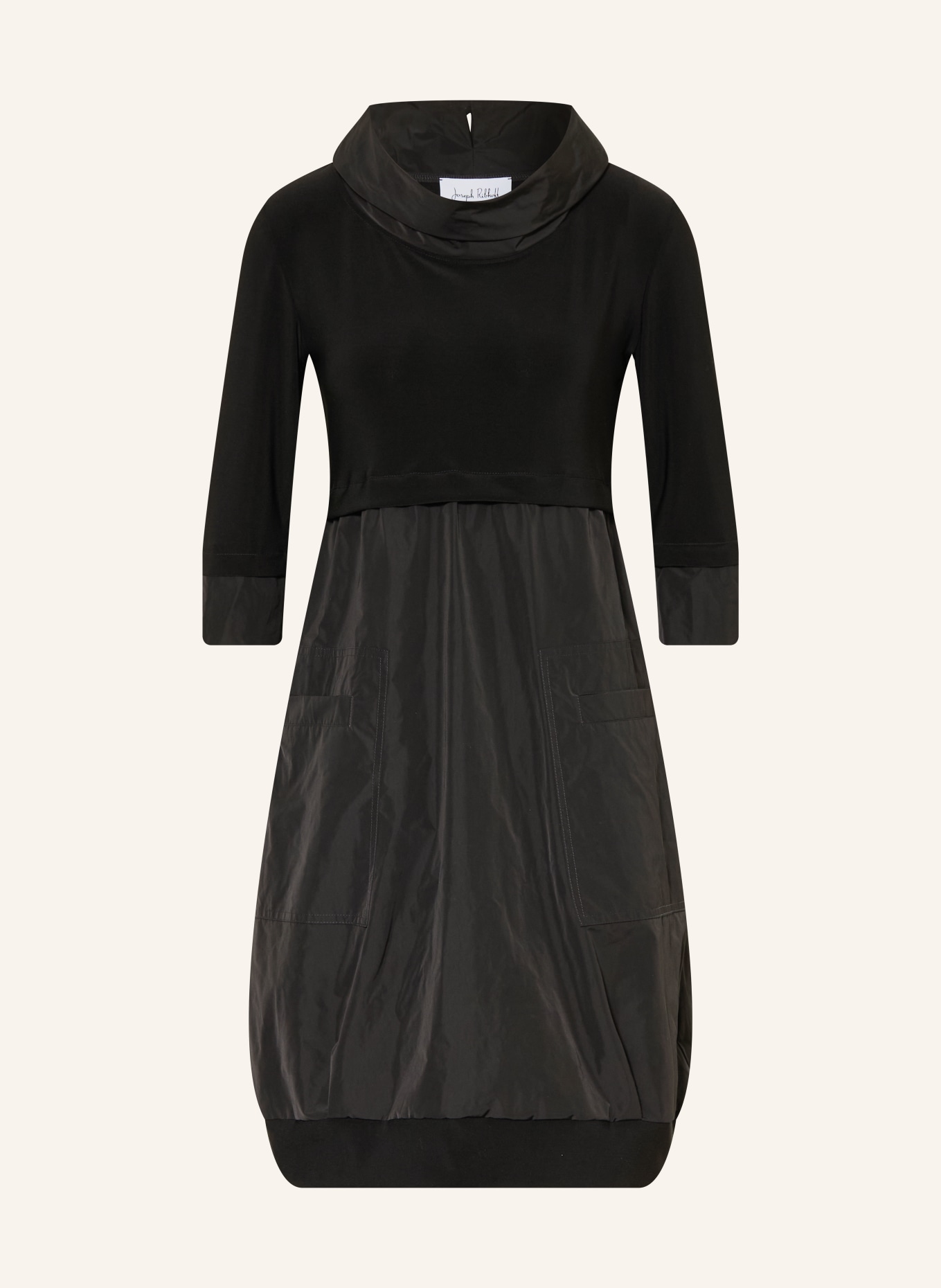 Joseph Ribkoff Kleid mit 3/4-Arm im Materialmix: SCHWARZ