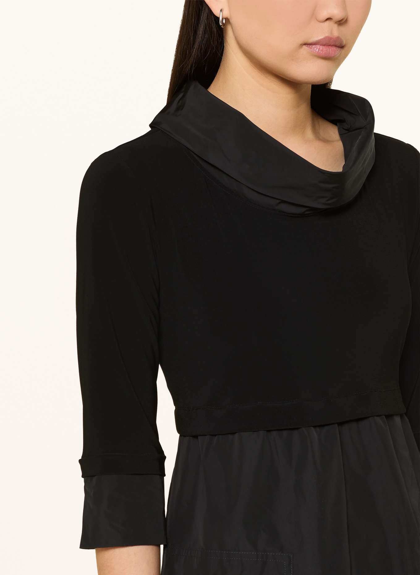 Joseph Ribkoff Kleid mit 3/4-Arm im Materialmix: SCHWARZ