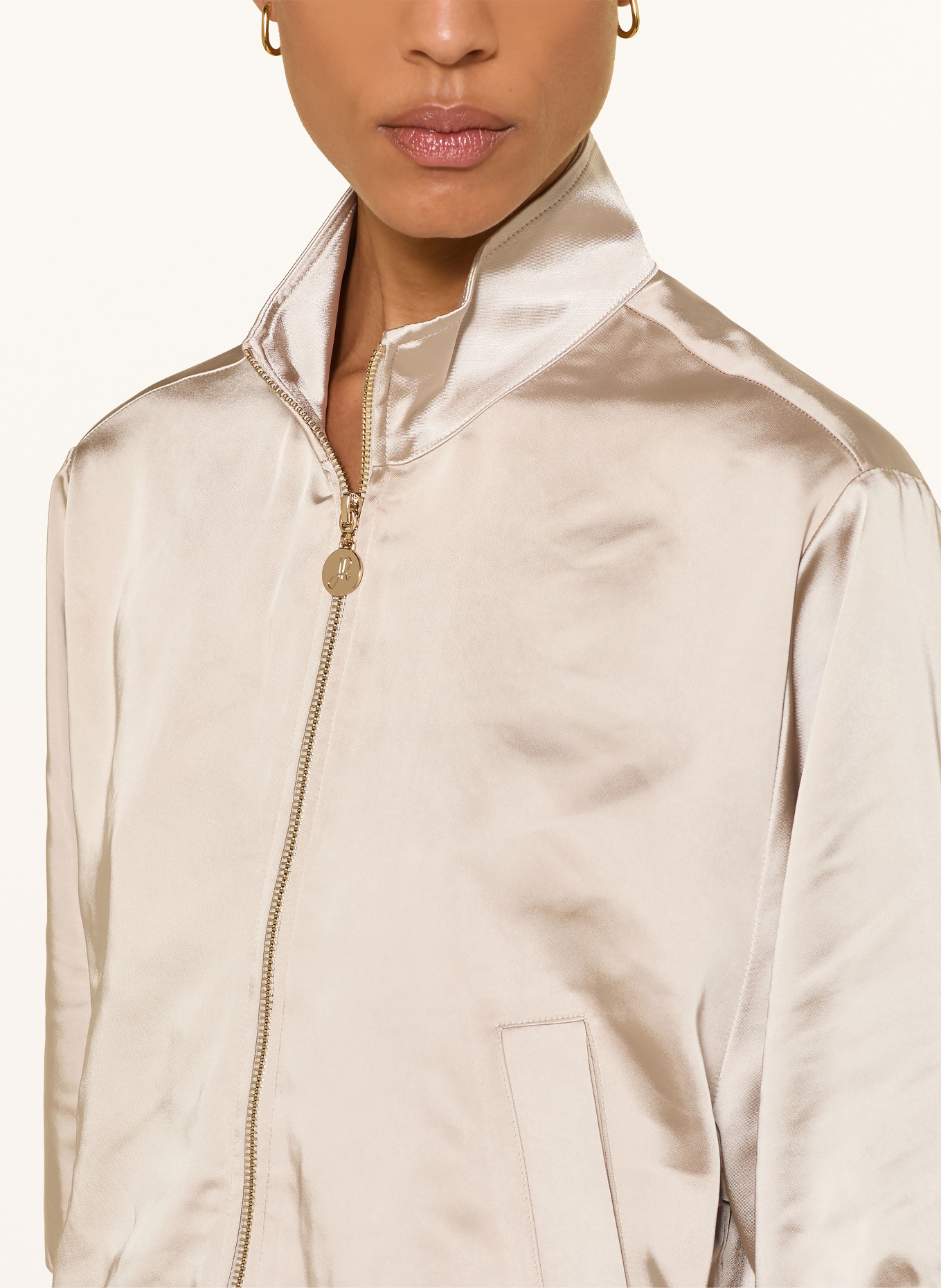 Joseph Ribkoff Kurtka typu blouson z rękawami 3/4: PLATYNOWY