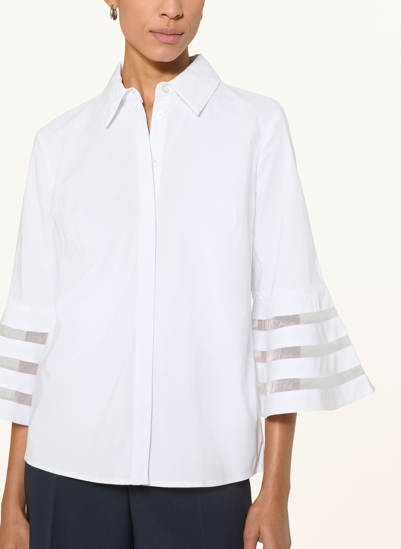 Joseph Ribkoff Hemdbluse mit 3/4-Arm: WEISS