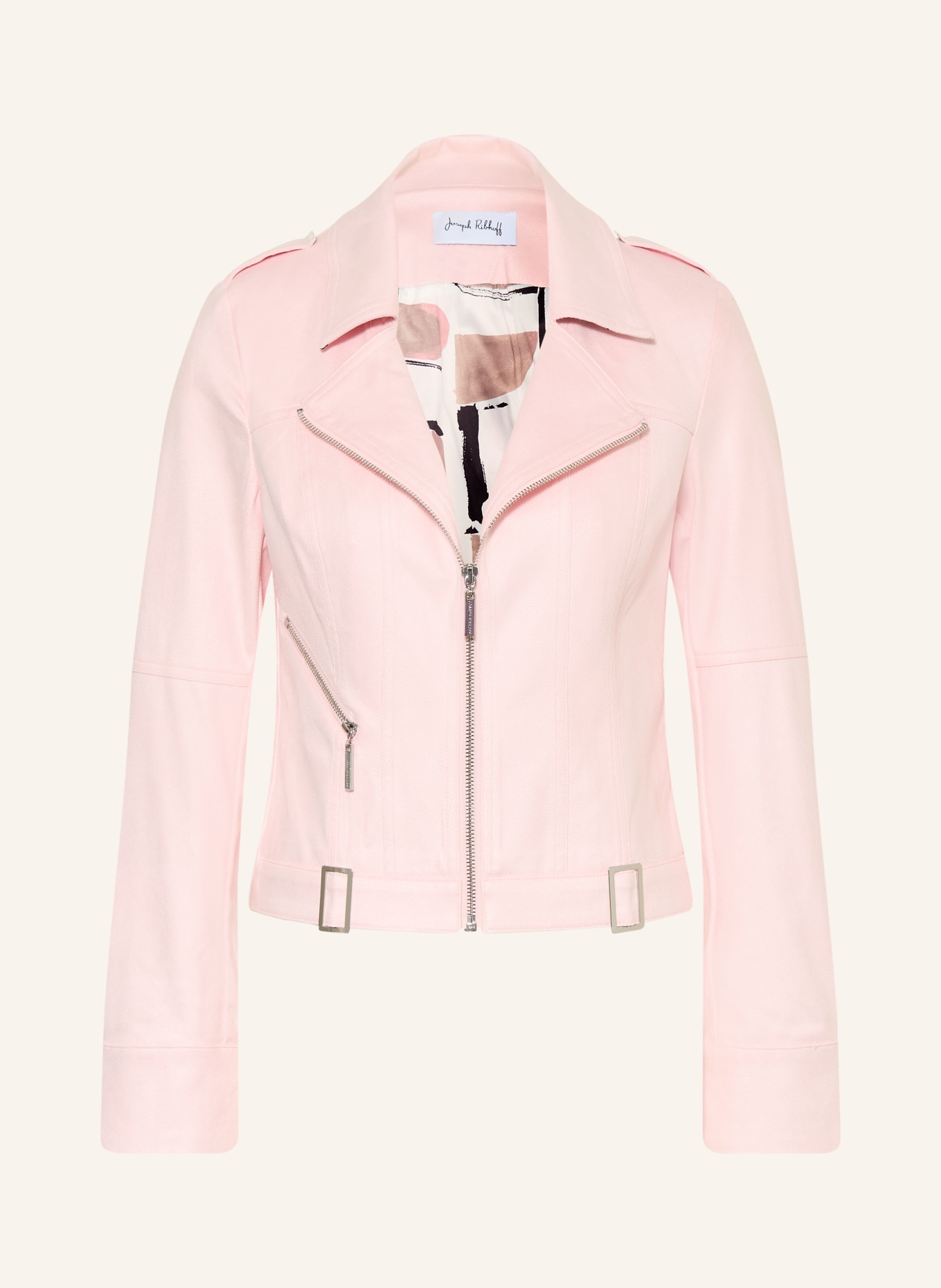 Joseph Ribkoff Jacke in Lederoptik: HELLROSA