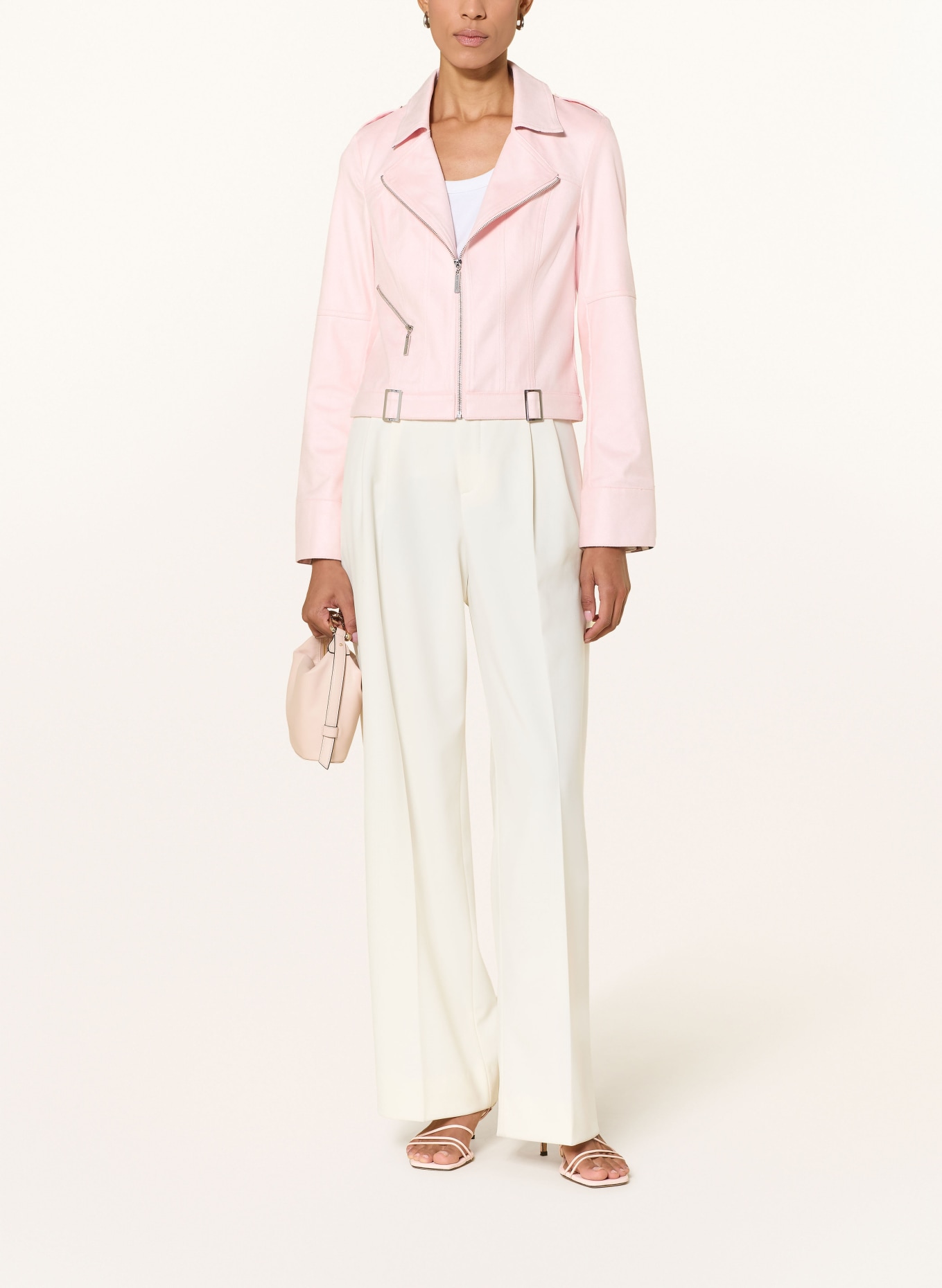 Joseph Ribkoff Jacke in Lederoptik: HELLROSA