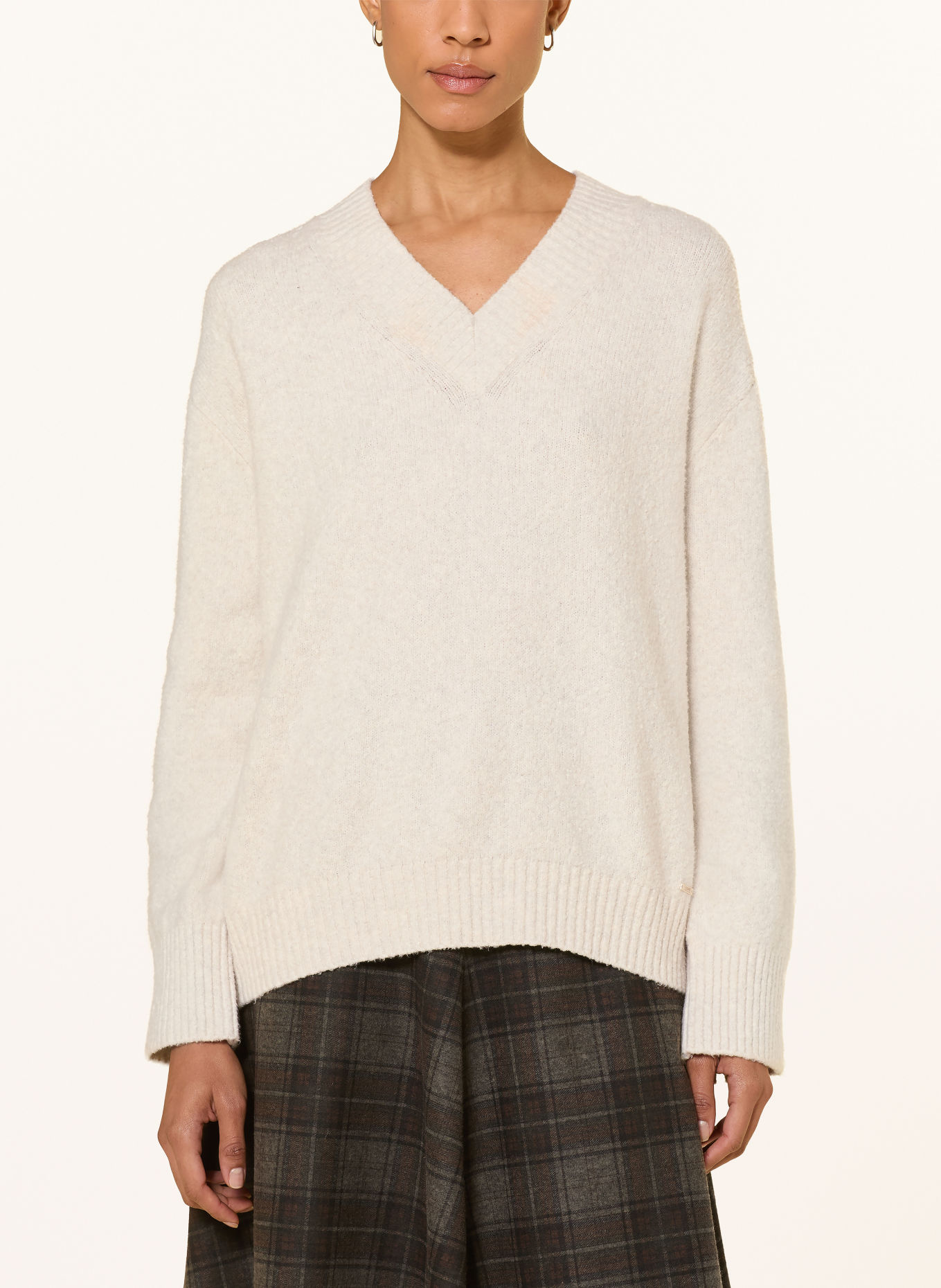 CINQUE CIZARO Bouclé Sweater: ECRU