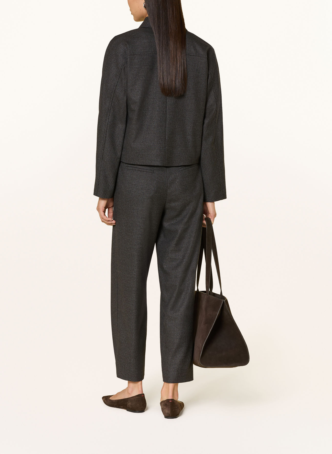CINQUE 7/8-broek CIOPTIS: DONKERGRIJS / MARRON FONCÉ / GRIJS