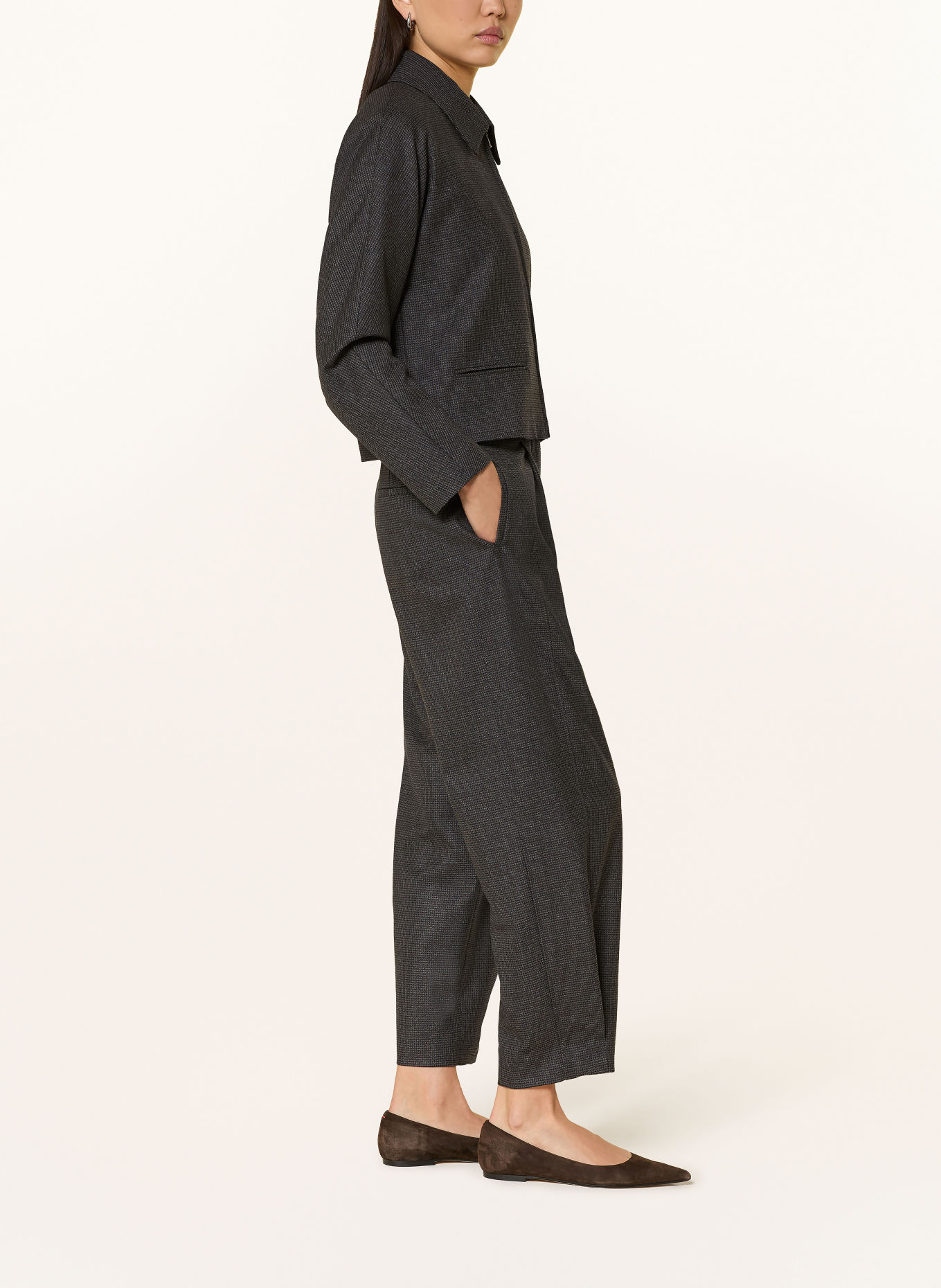 CINQUE 7/8-broek CIOPTIS: DONKERGRIJS / MARRON FONCÉ / GRIJS