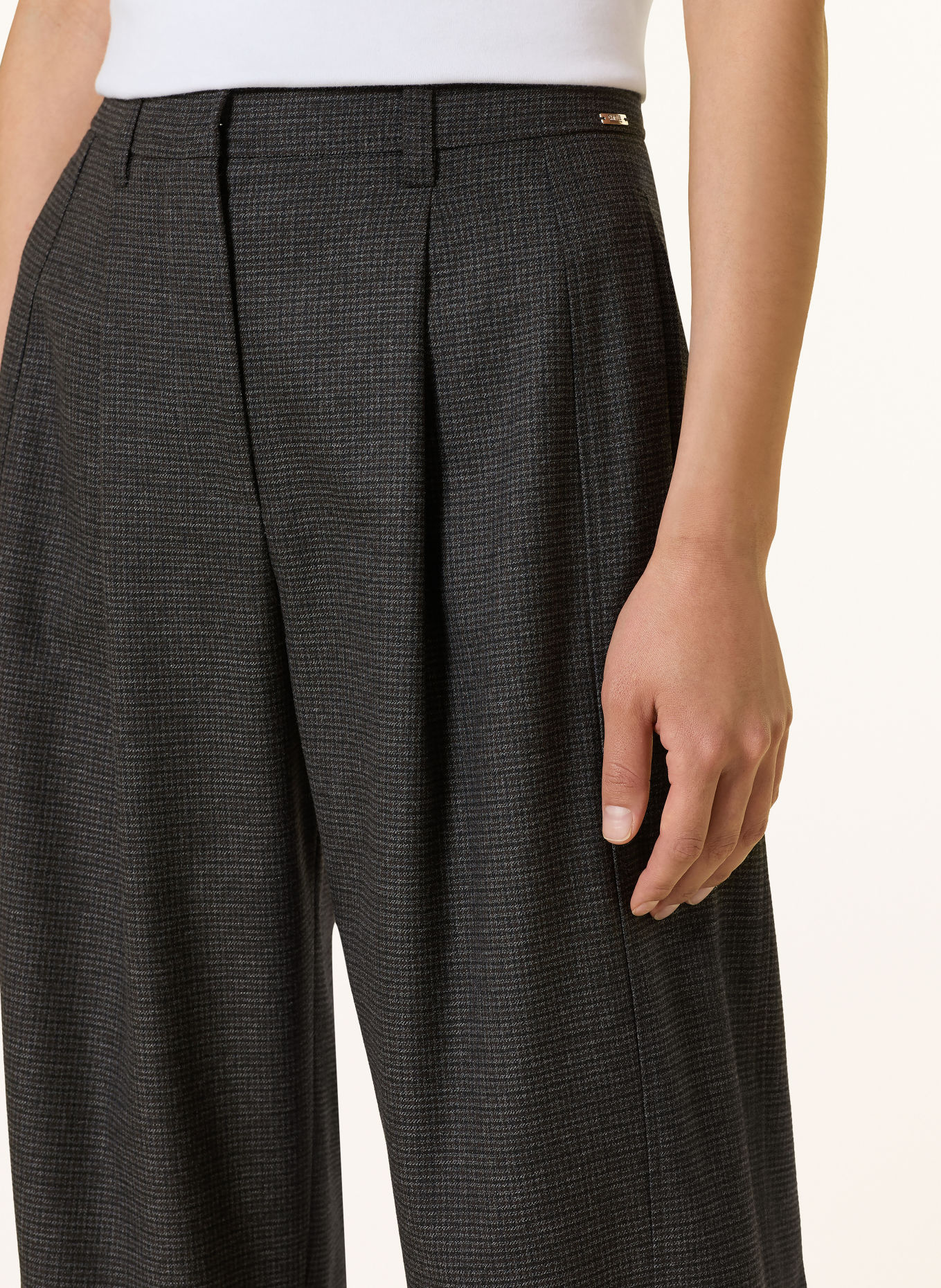 CINQUE 7/8-broek CIOPTIS: DONKERGRIJS / MARRON FONCÉ / GRIJS