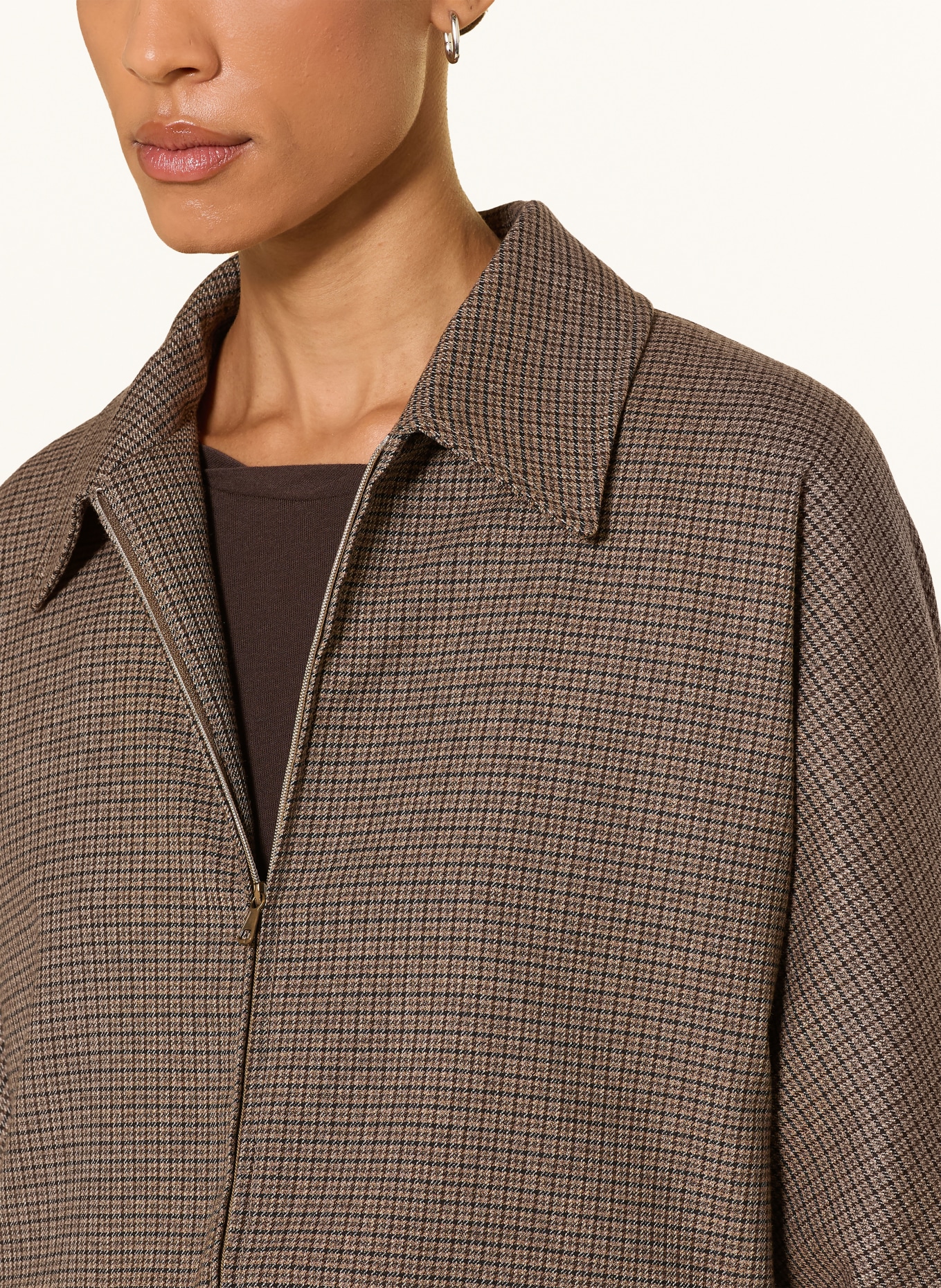 CINQUE Kastenjacke CILERA: BRAUN / DUNKELBRAUN / BEIGE