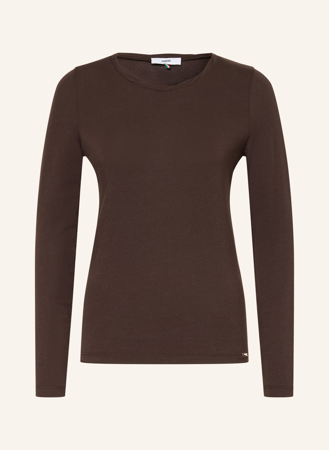CINQUE Longsleeve CILUA: DUNKELBRAUN