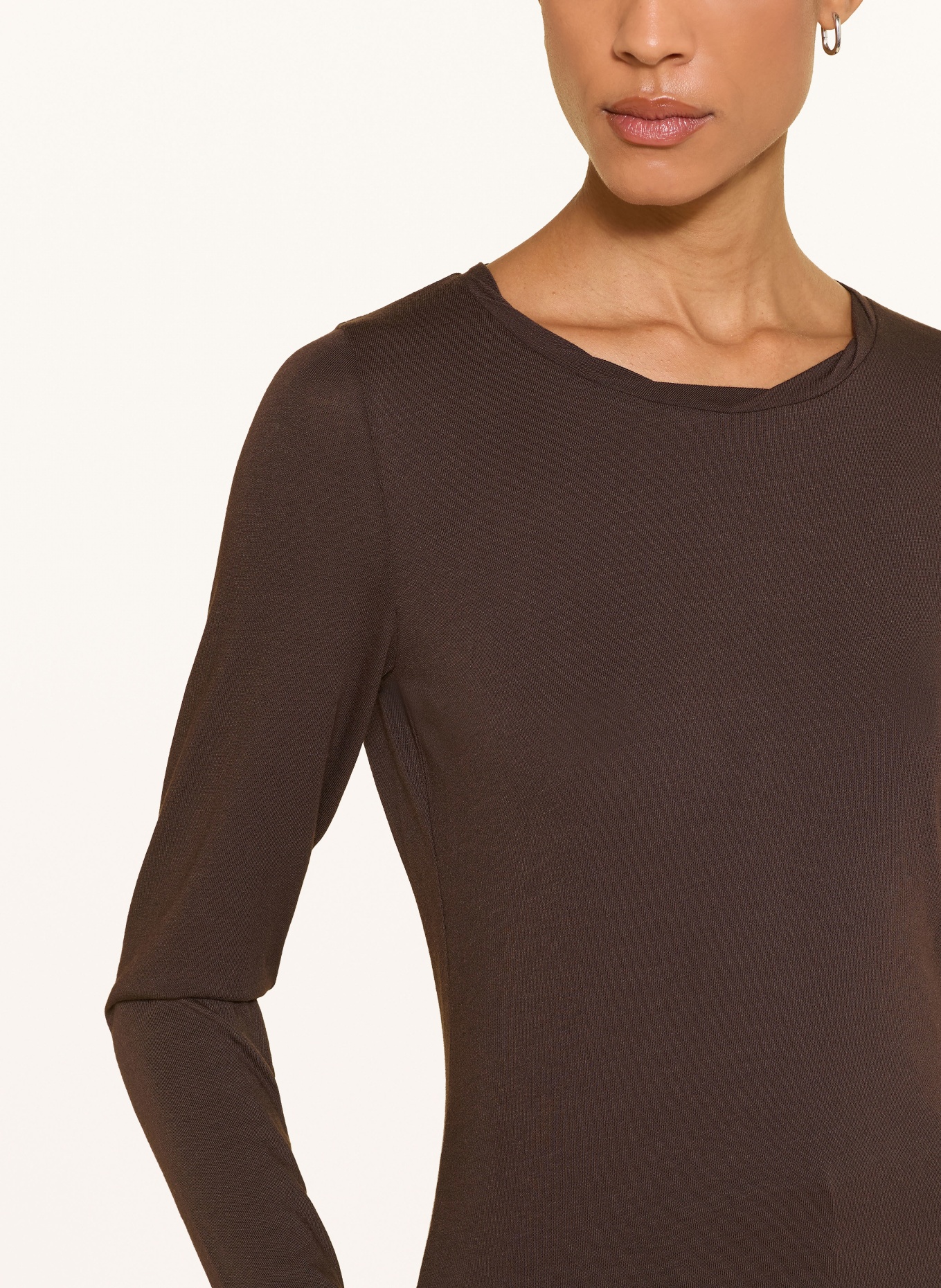 CINQUE Longsleeve CILUA: DUNKELBRAUN