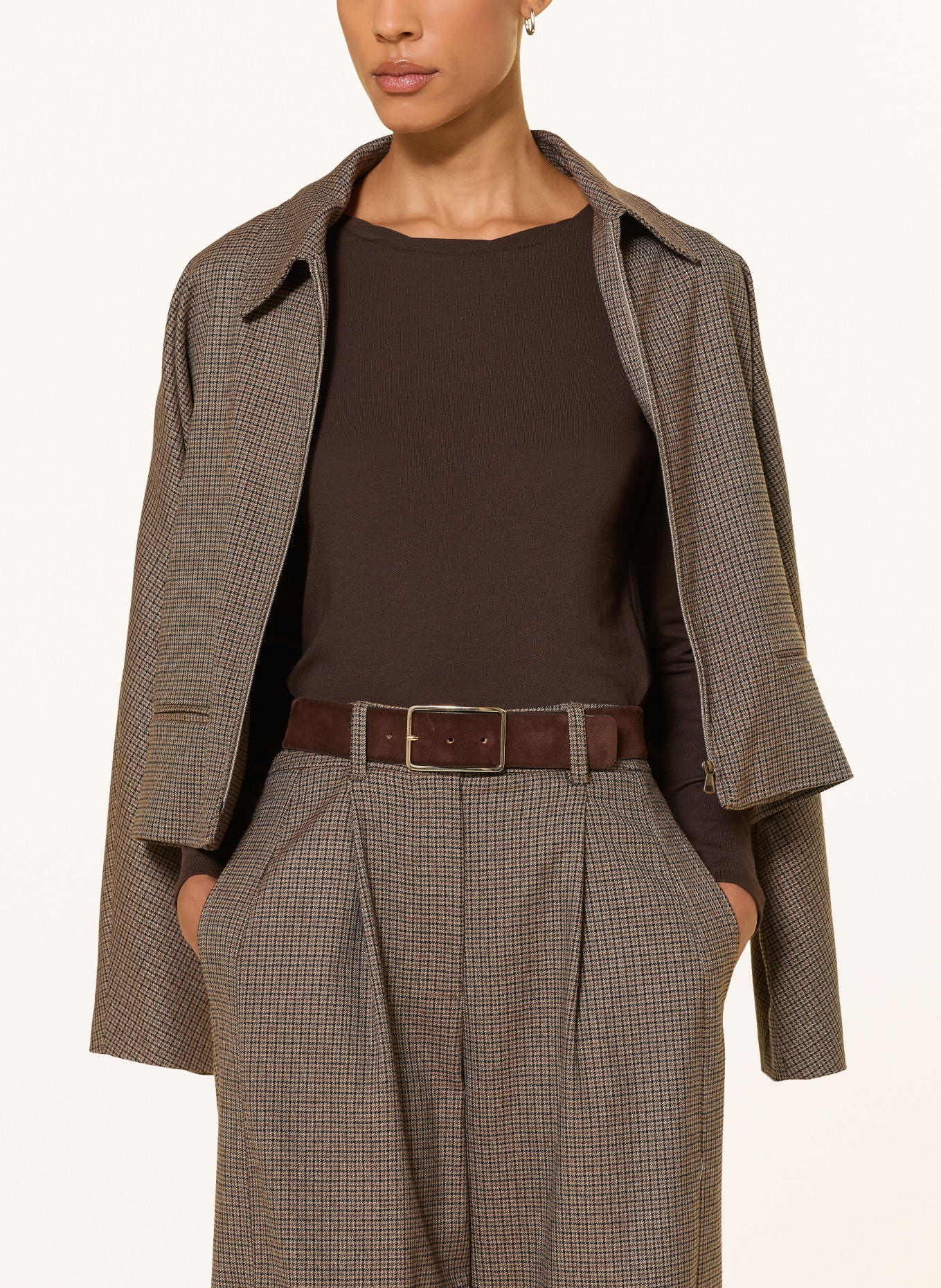 CINQUE Longsleeve CILUA: DUNKELBRAUN