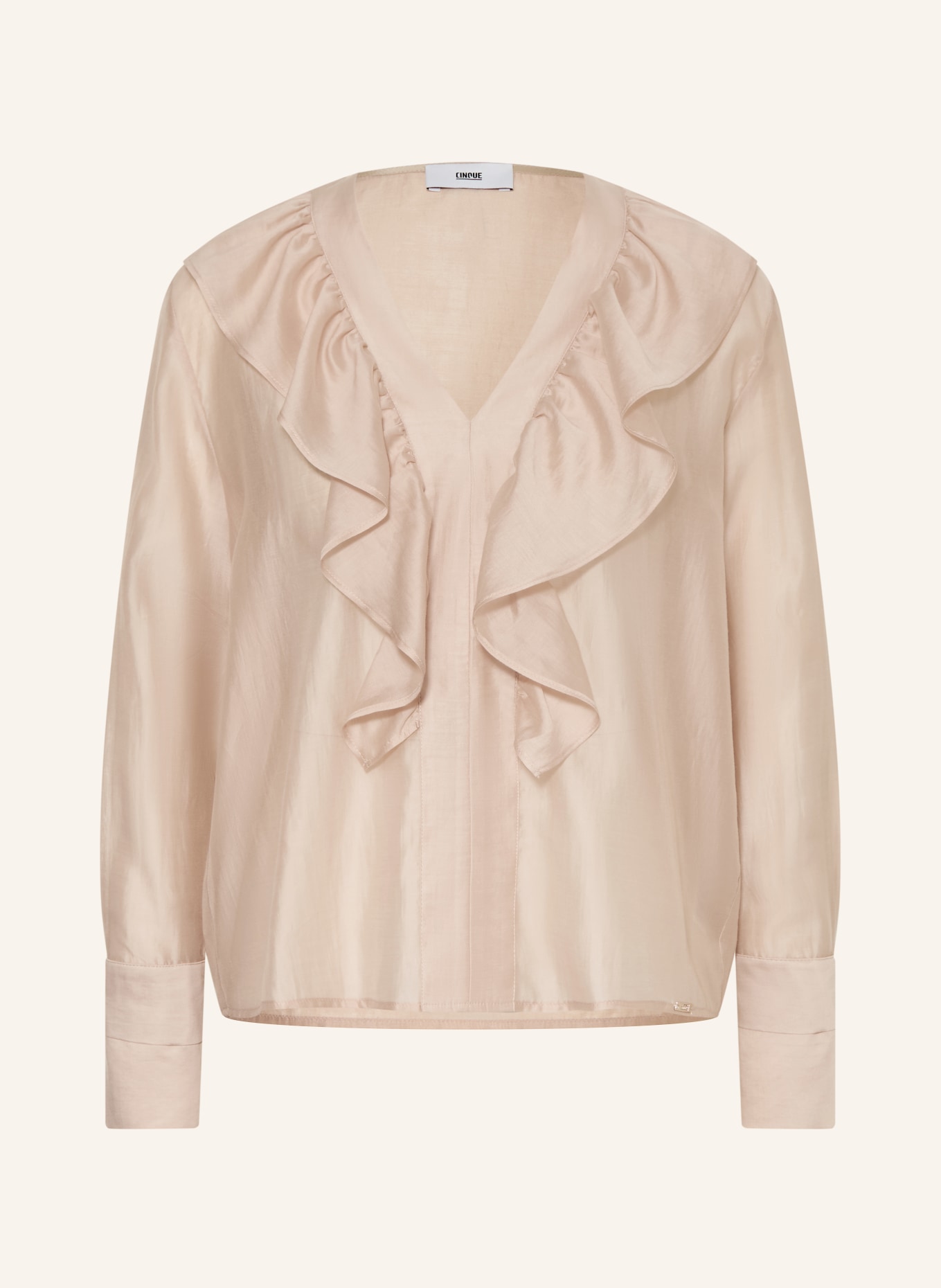 CINQUE Blusenshirt CIPIERA mit Rüschen: BEIGE