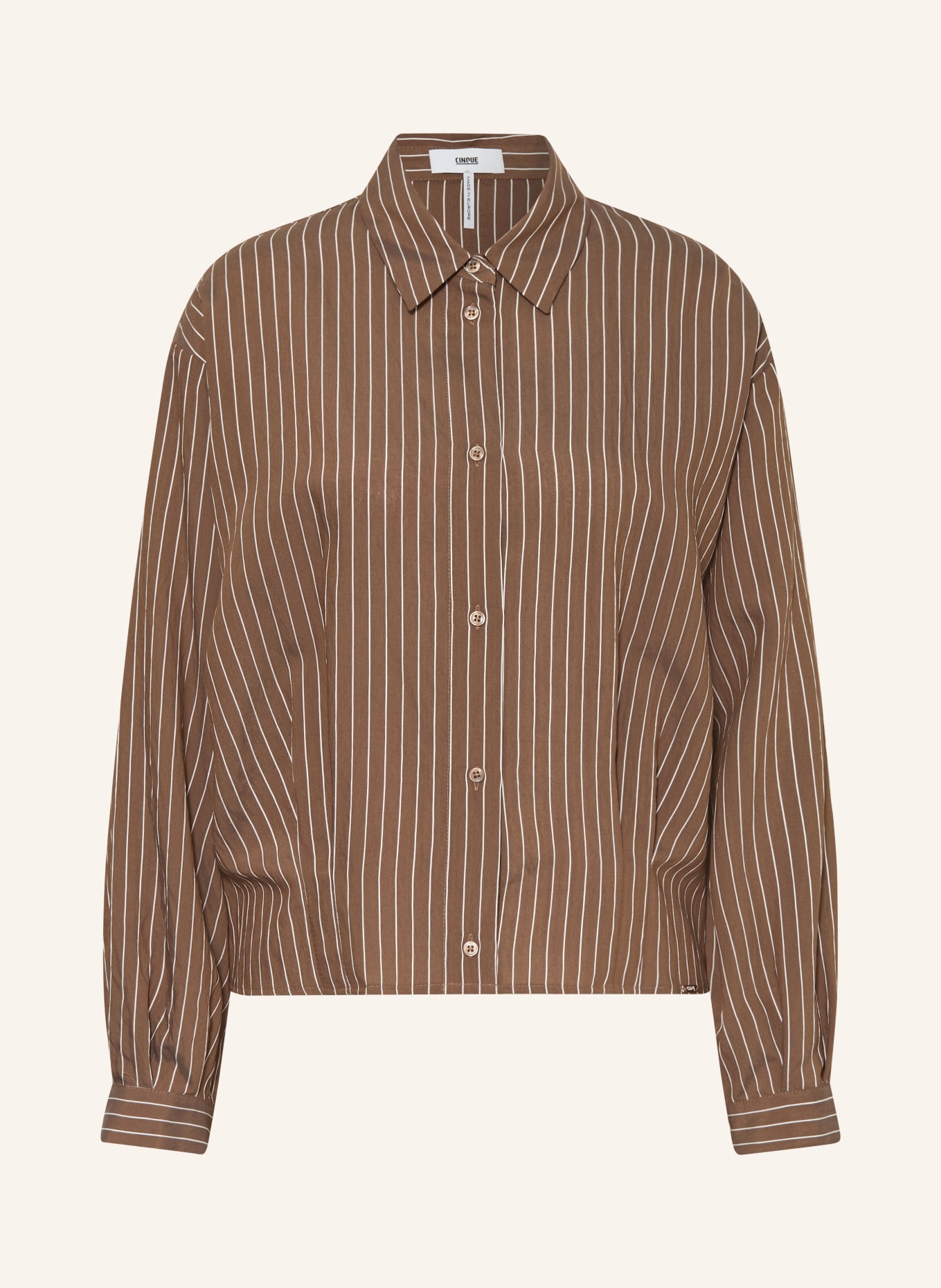CINQUE Hemdbluse CITERNO: BRAUN / WEISS