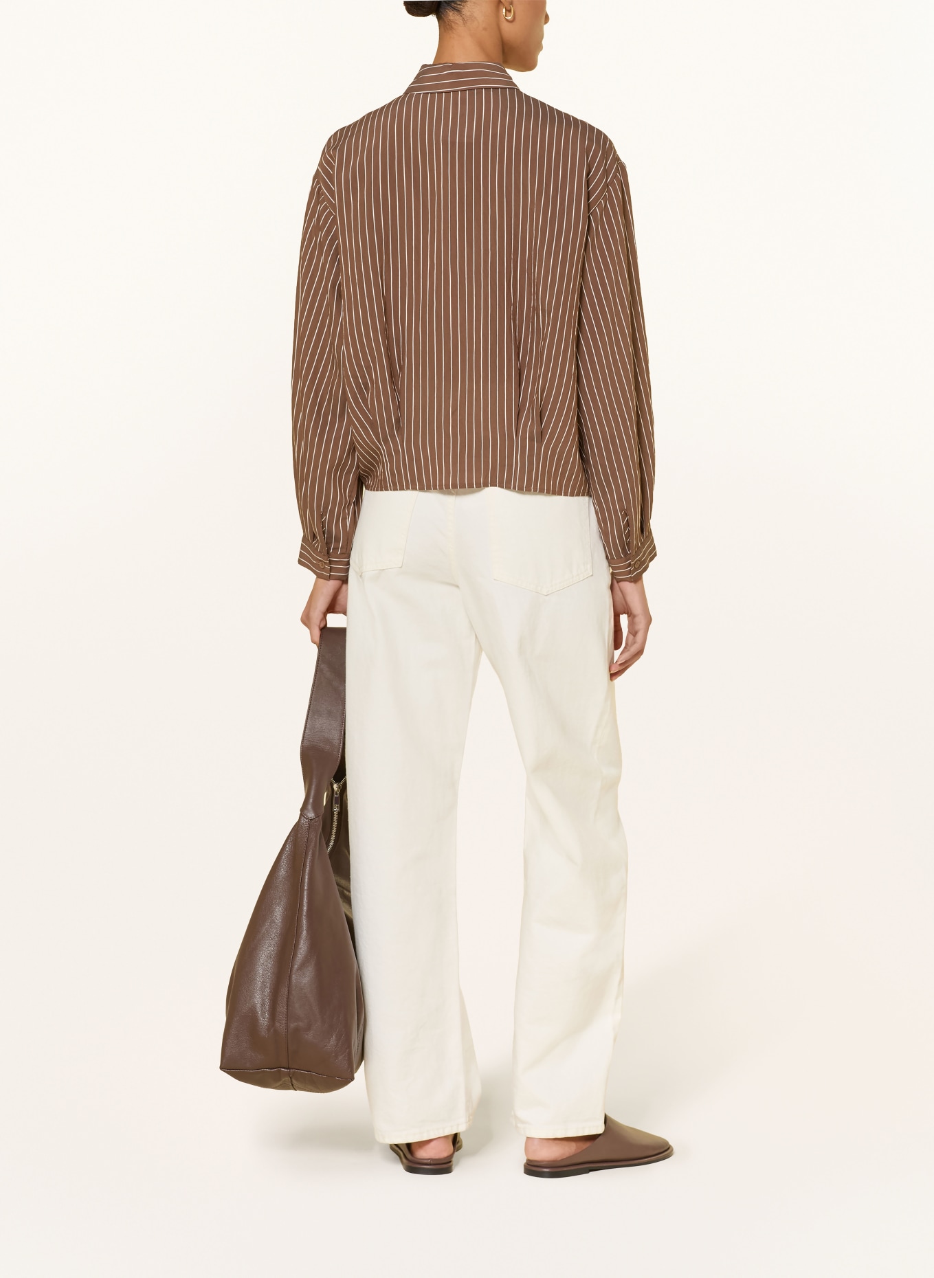 CINQUE Hemdbluse CITERNO: BRAUN / WEISS