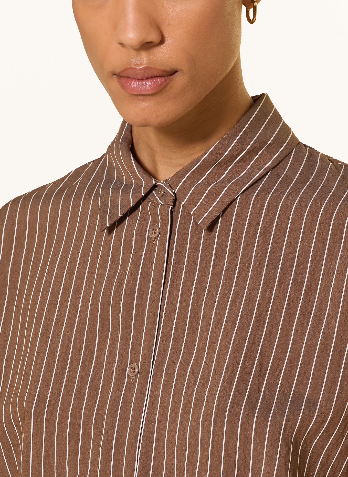 CINQUE Hemdbluse CITERNO: BRAUN / WEISS