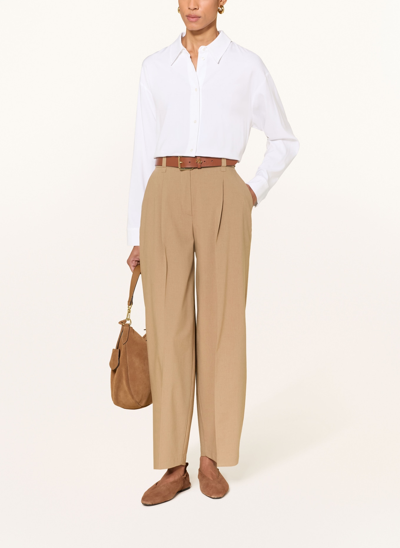 CINQUE CITARI-blouse van jersey: WIT