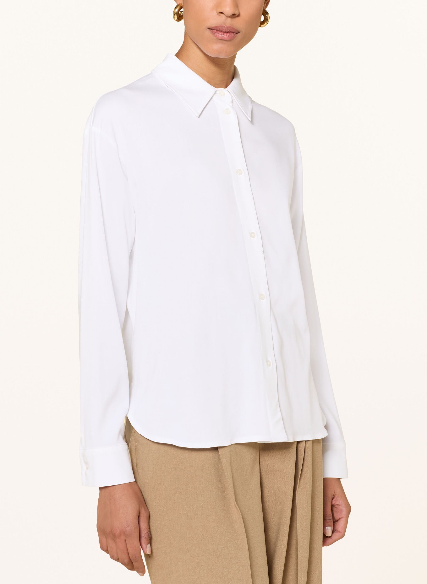 CINQUE CITARI-blouse van jersey: WIT