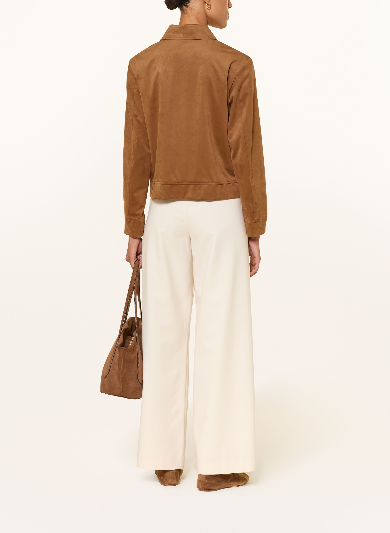 CINQUE CIANTON Leather-Look Jacket: COGNAC