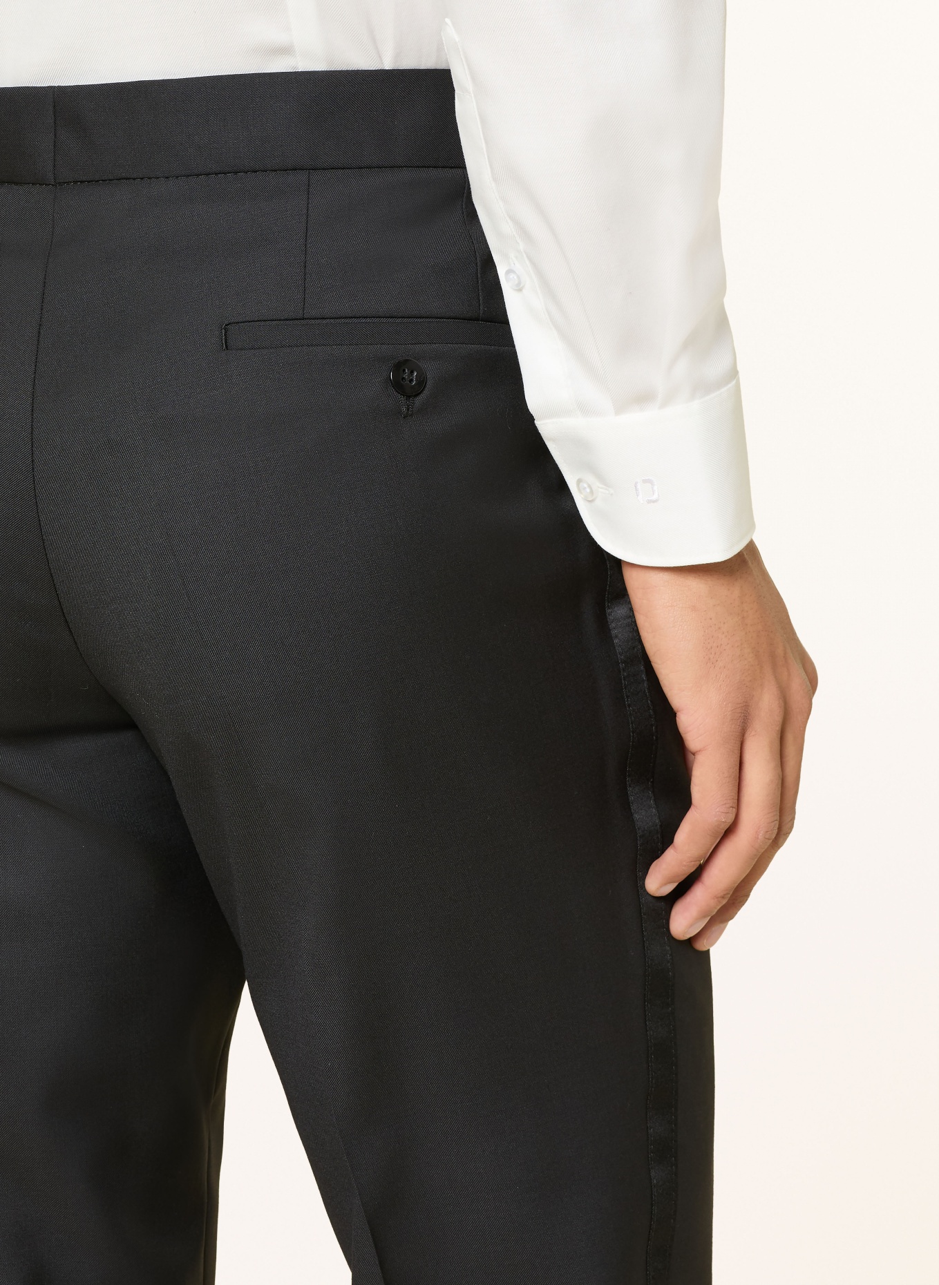 WILVORST Smoking-Hose Regular Fit: 010 SCHWARZ