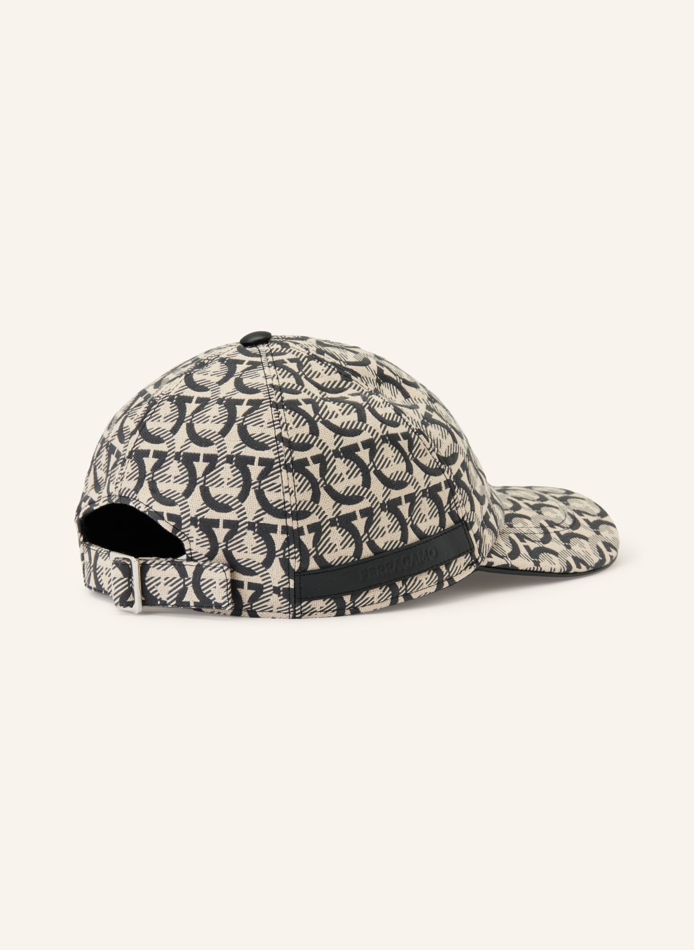 FERRAGAMO Cap: ECRU / SCHWARZ