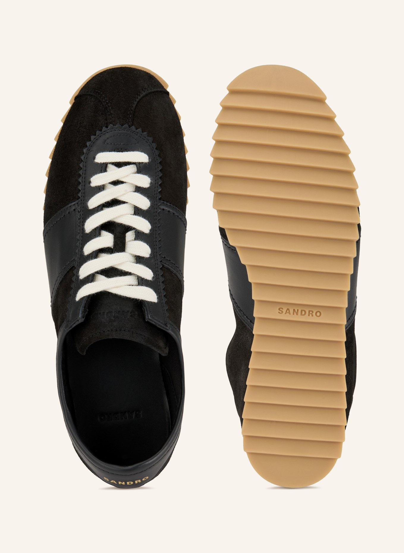SANDRO Sneaker: SCHWARZ / GOLD / WEISS
