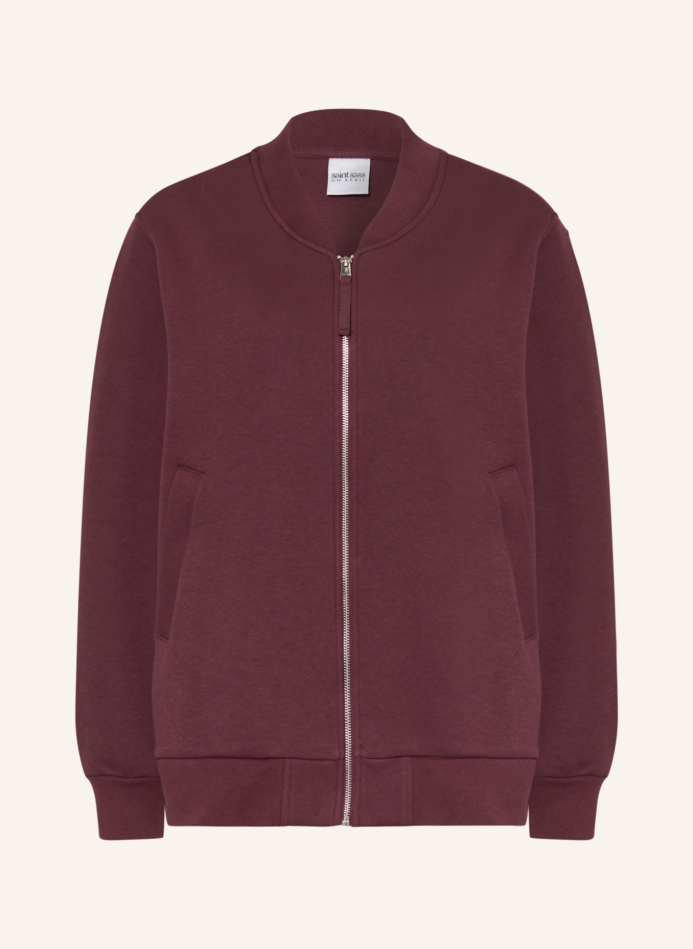 OH APRIL NIVA Sweatshirt Jacket: DARK RED