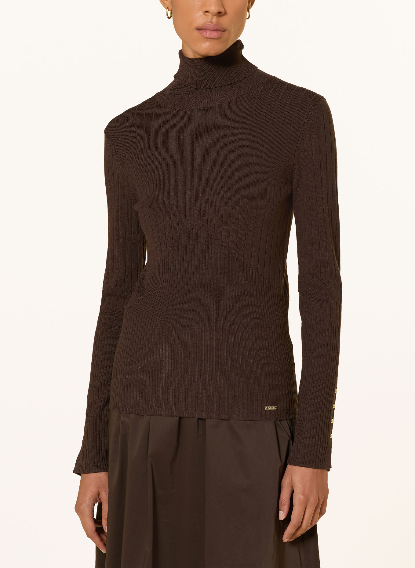 CINQUE Rollkragenpullover CINANNU: DUNKELBRAUN