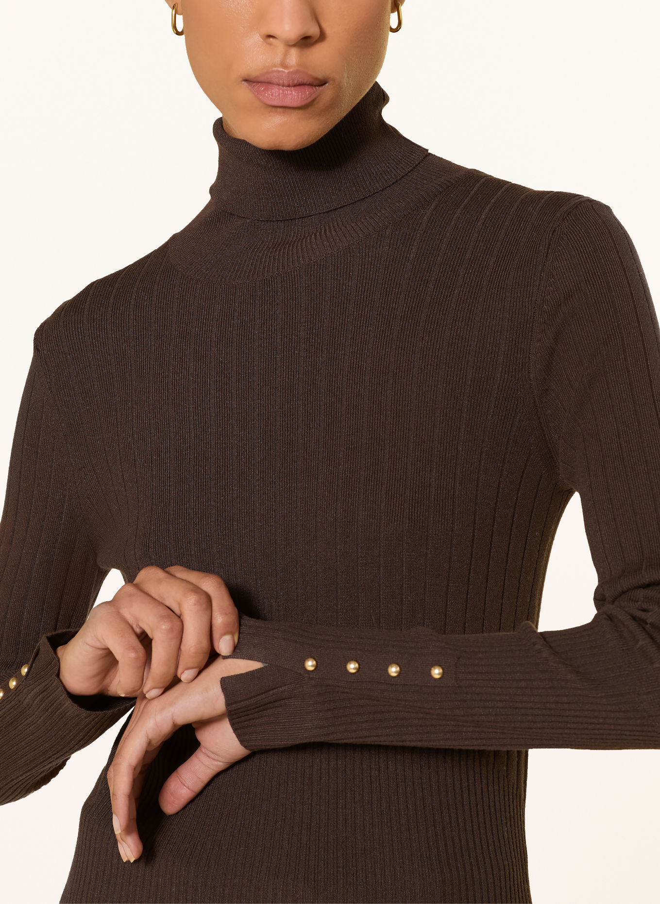 CINQUE Rollkragenpullover CINANNU: DUNKELBRAUN