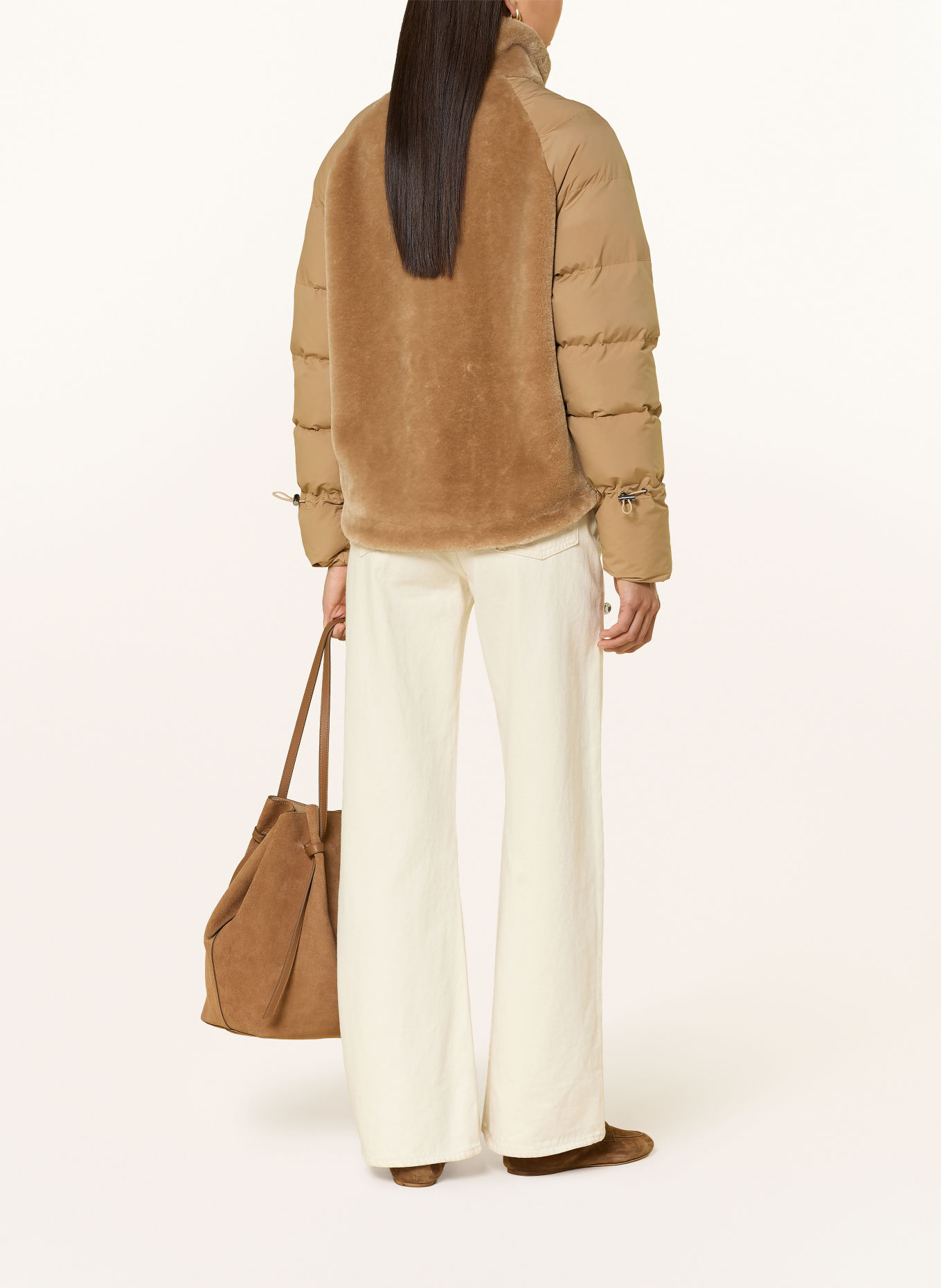 CINQUE CITAMI Jacket in a mix of materials: CAMEL