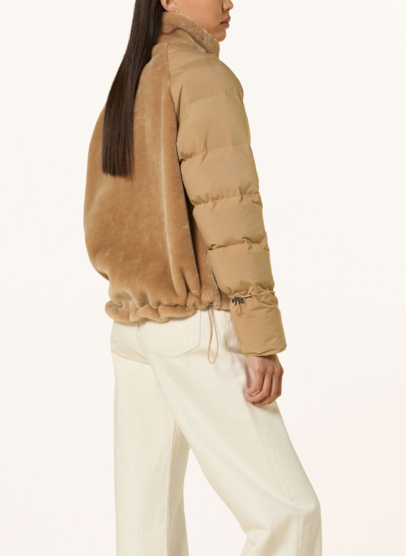 CINQUE CITAMI Jacket in a mix of materials: CAMEL