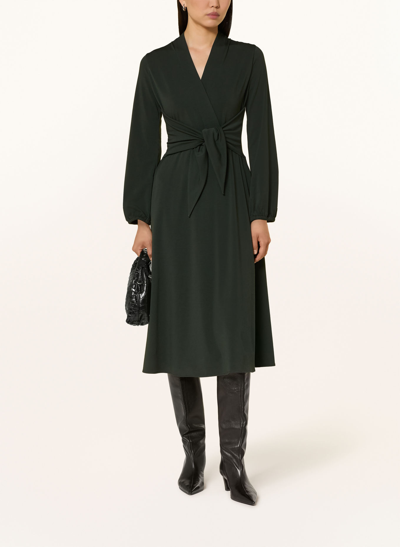 CINQUE CIDAPHNE Jersey Wrap Dress: DARK GREEN