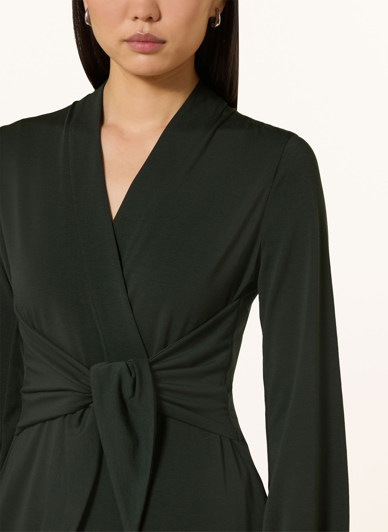 CINQUE CIDAPHNE Jersey Wrap Dress: DARK GREEN