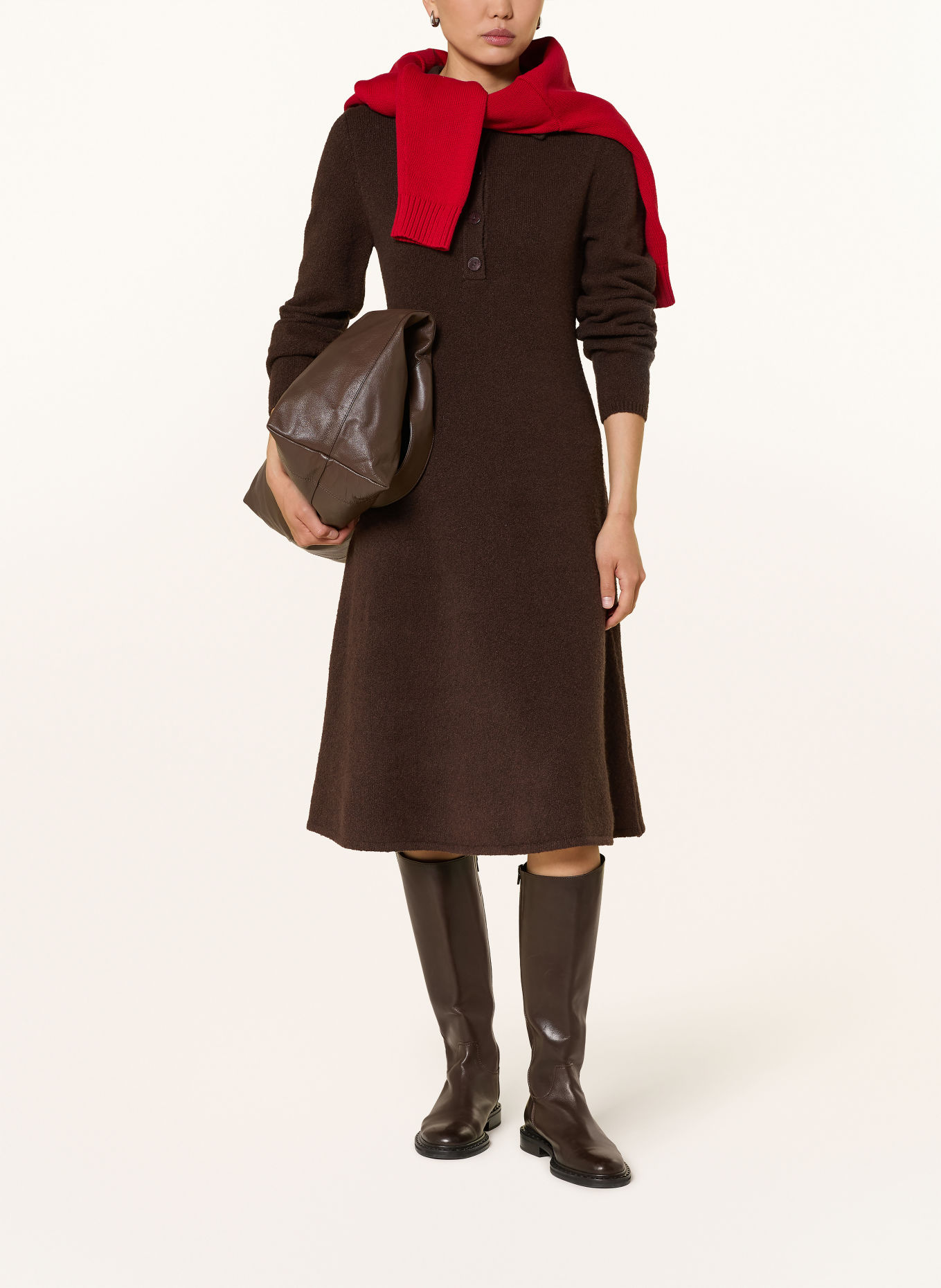 CINQUE Strick-Polokleid CIHANNI: DUNKELBRAUN