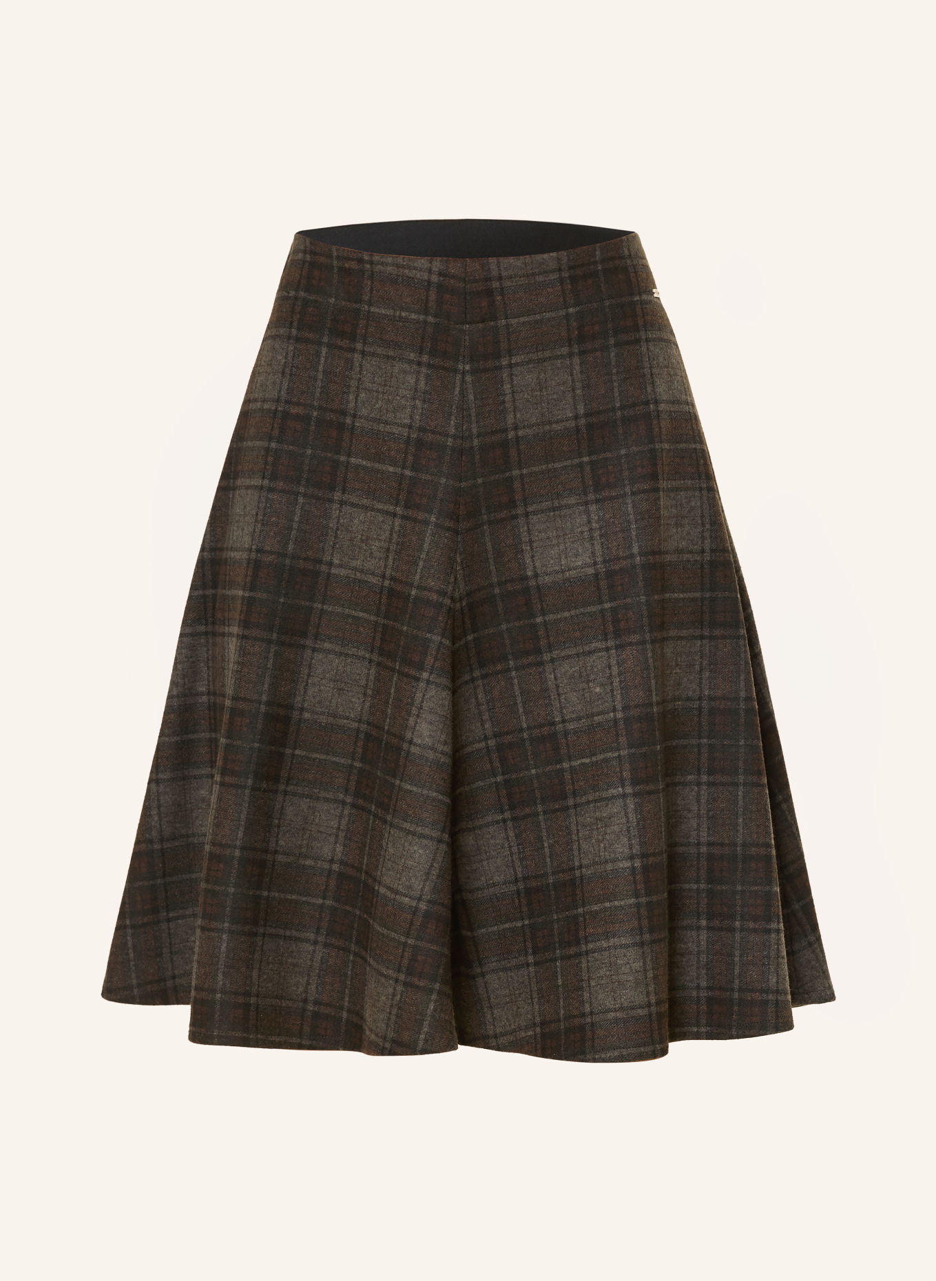 CINQUE Flanellen rok CIROADSTER: MARRON FONCÉ / BRUIN / ZWART