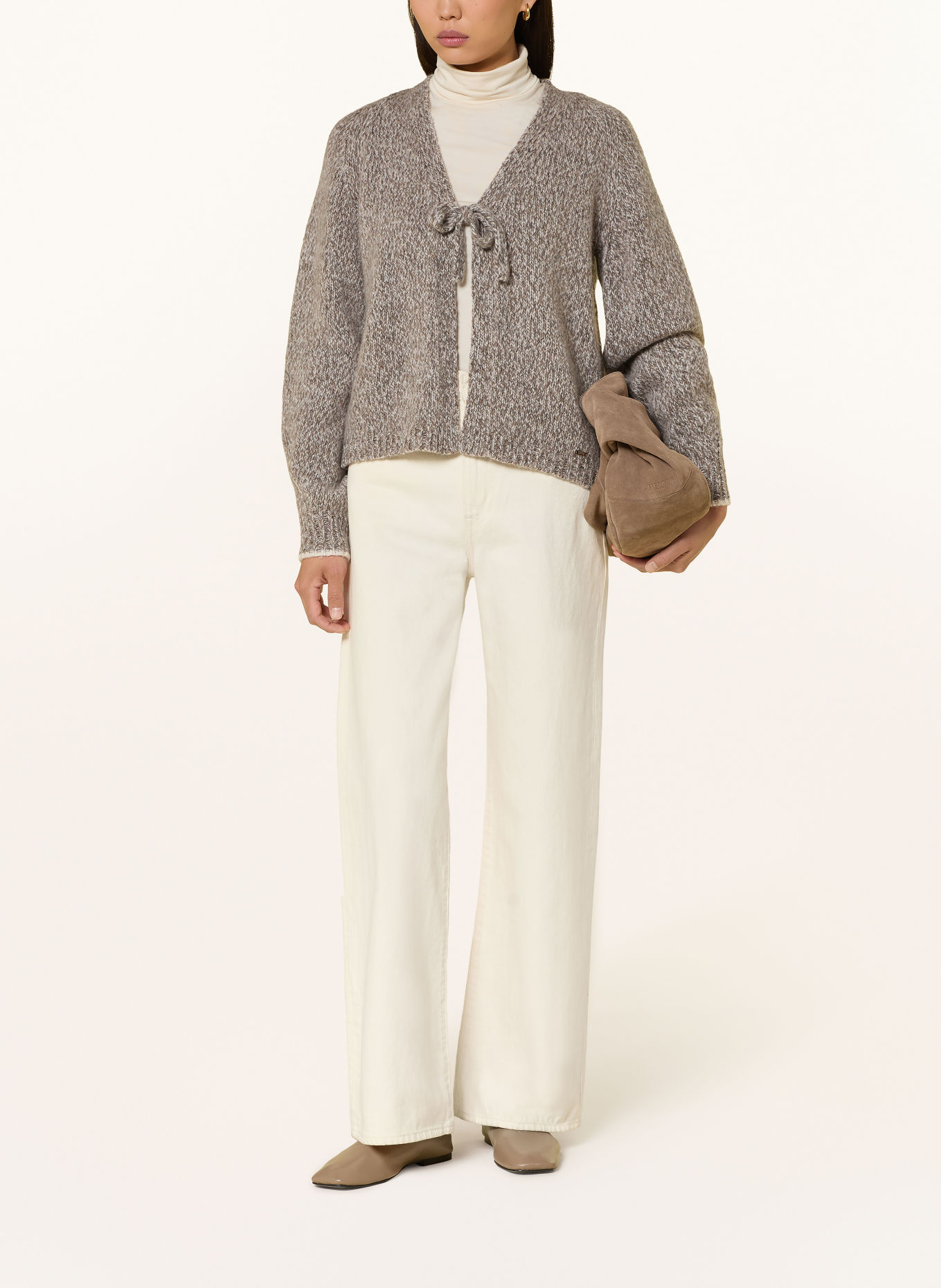 CINQUE CIMOULI Knitted Cover: TAUPE / ECRU