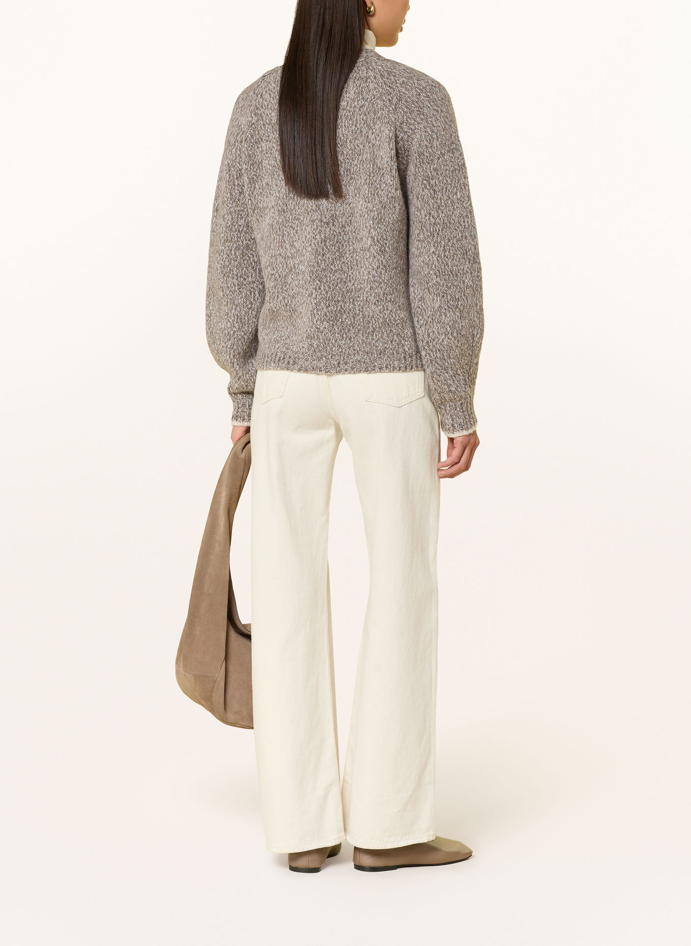 CINQUE CIMOULI Knitted Cover: TAUPE / ECRU