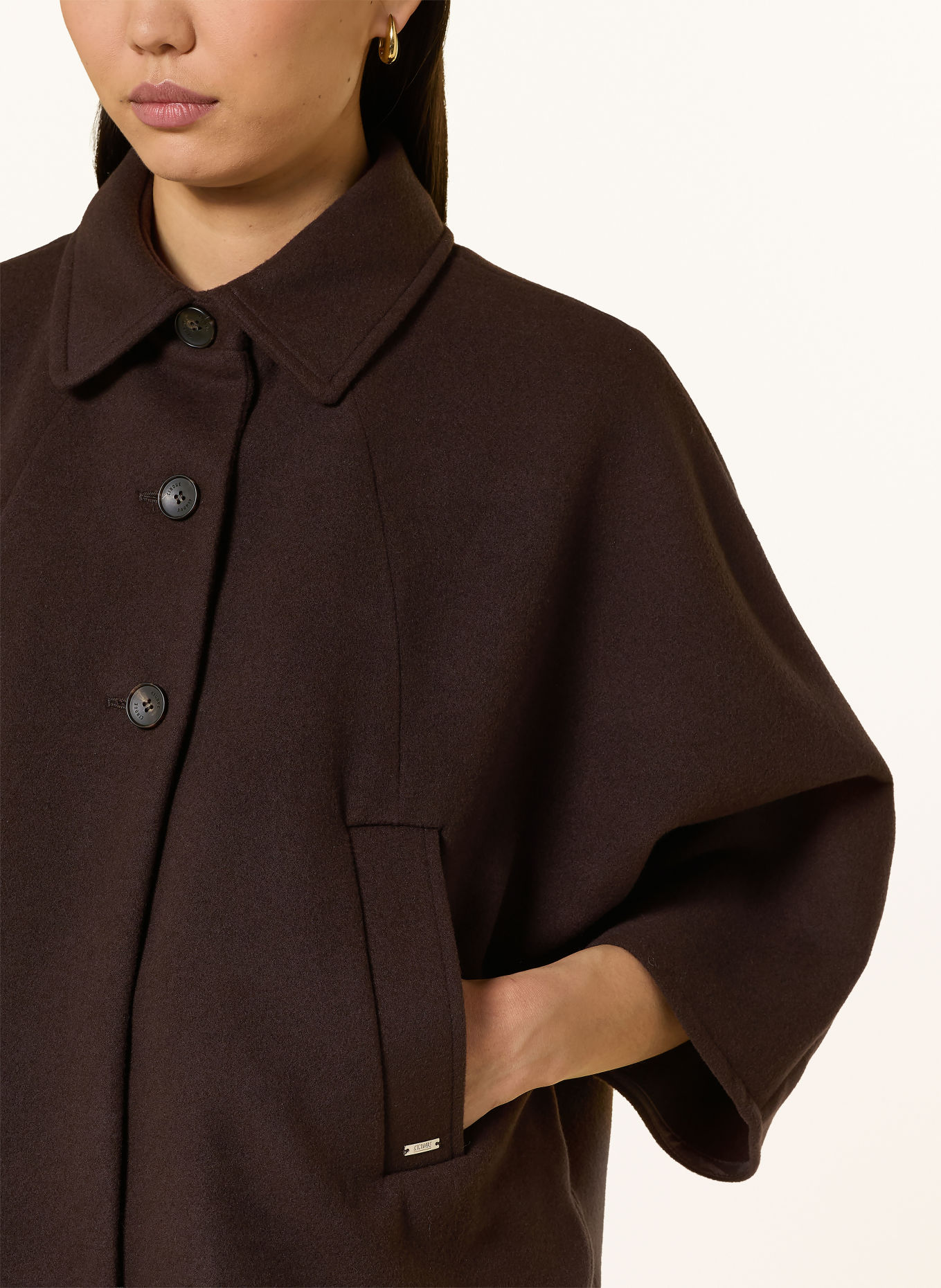 CINQUE Cape CIBROUVE: DARK BROWN