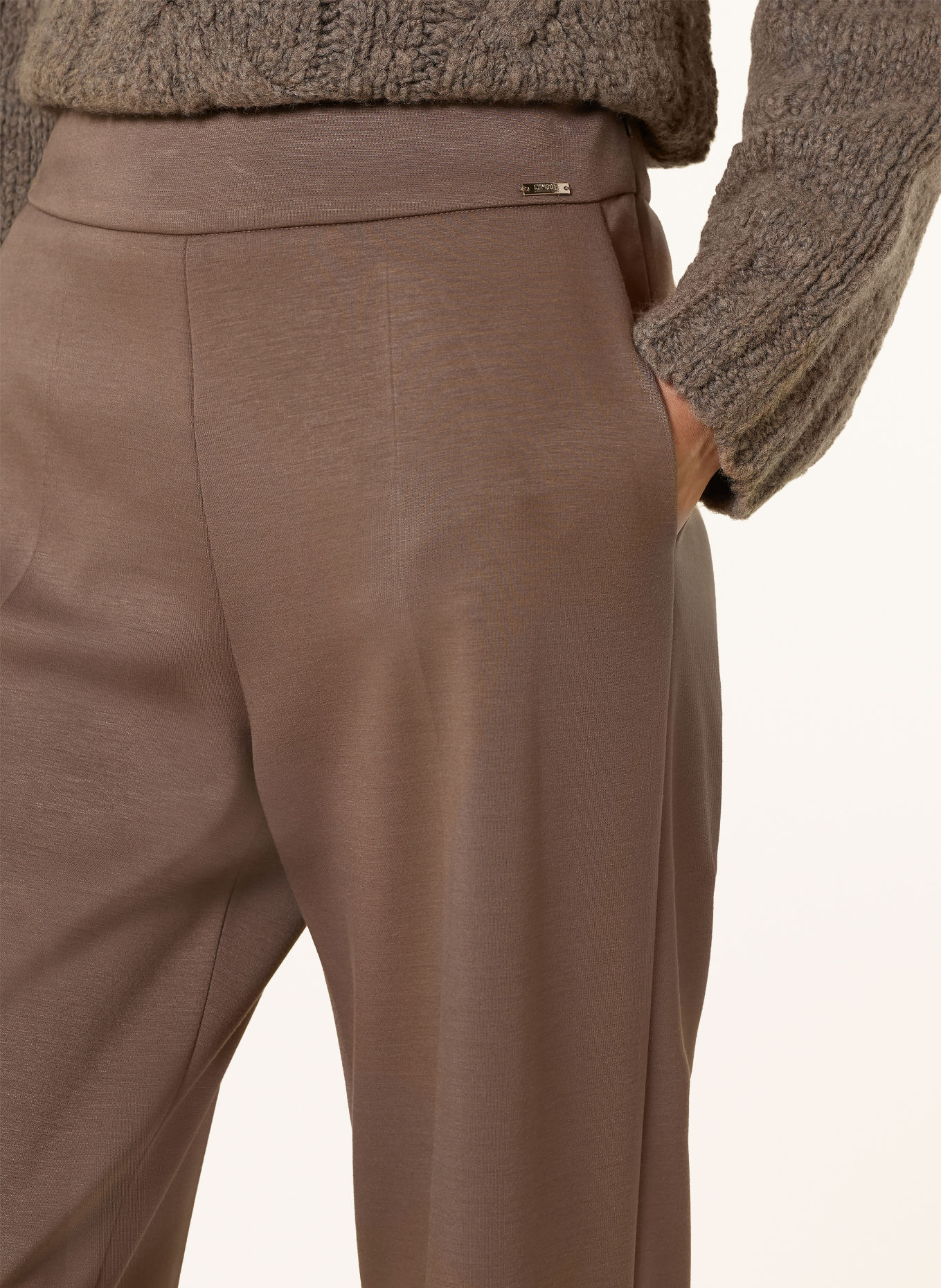 CINQUE Marlene-broek CISILASSO van jersey: TAUPE