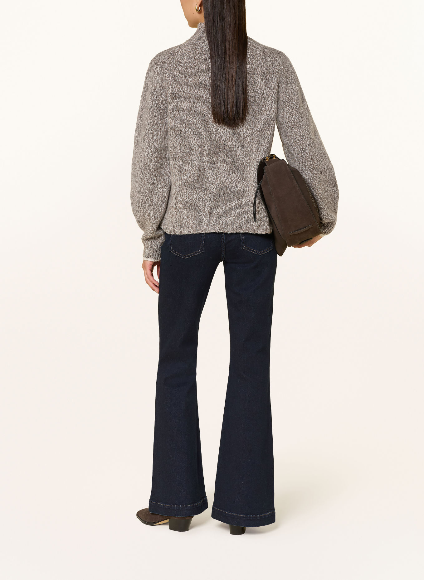 CINQUE CIMOULINO Sweater: TAUPE / ECRU