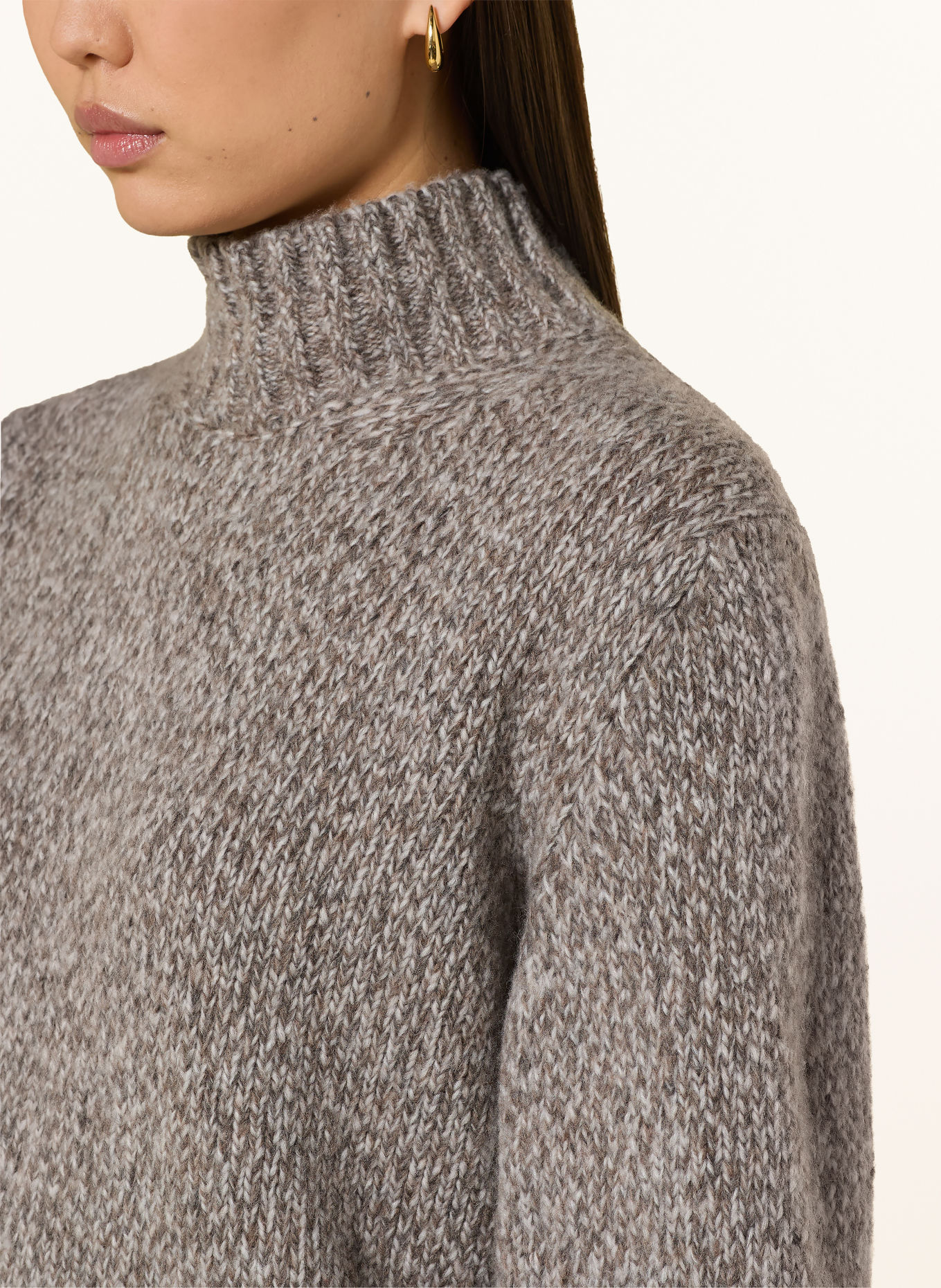 CINQUE CIMOULINO Sweater: TAUPE / ECRU