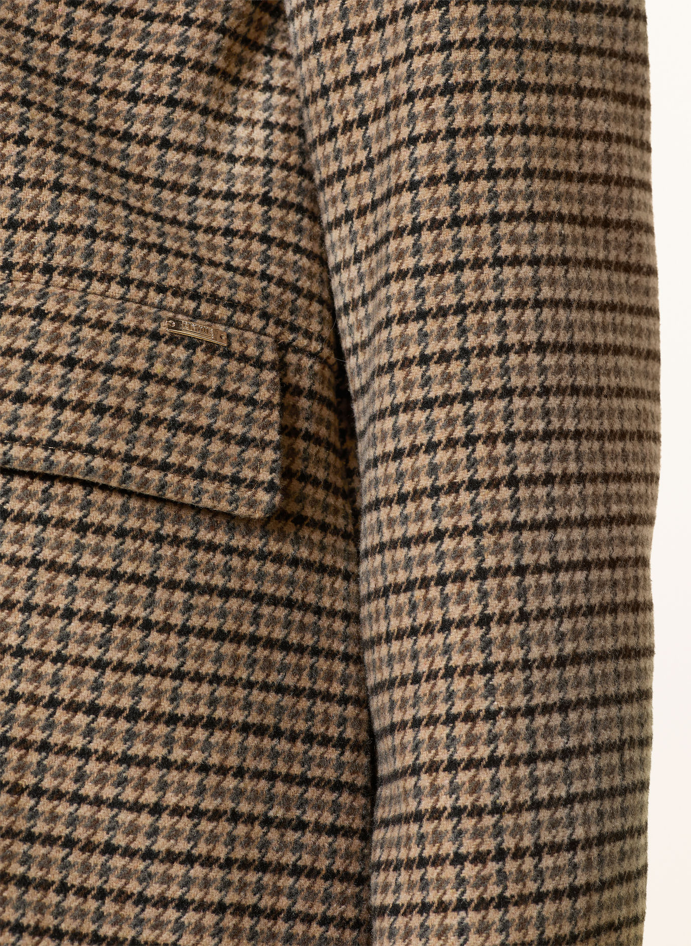 CINQUE CILEONORE-jasje van flanel: BEIGE / MARRON FONCÉ / DONKERBLAUW