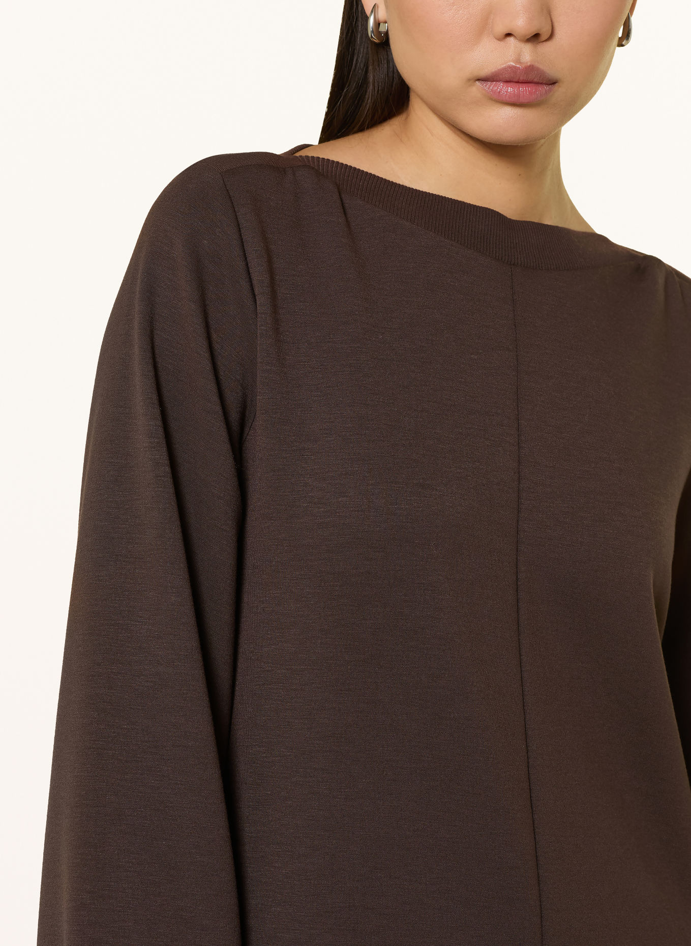 CINQUE CIINORA Jersey Dress: DARK BROWN