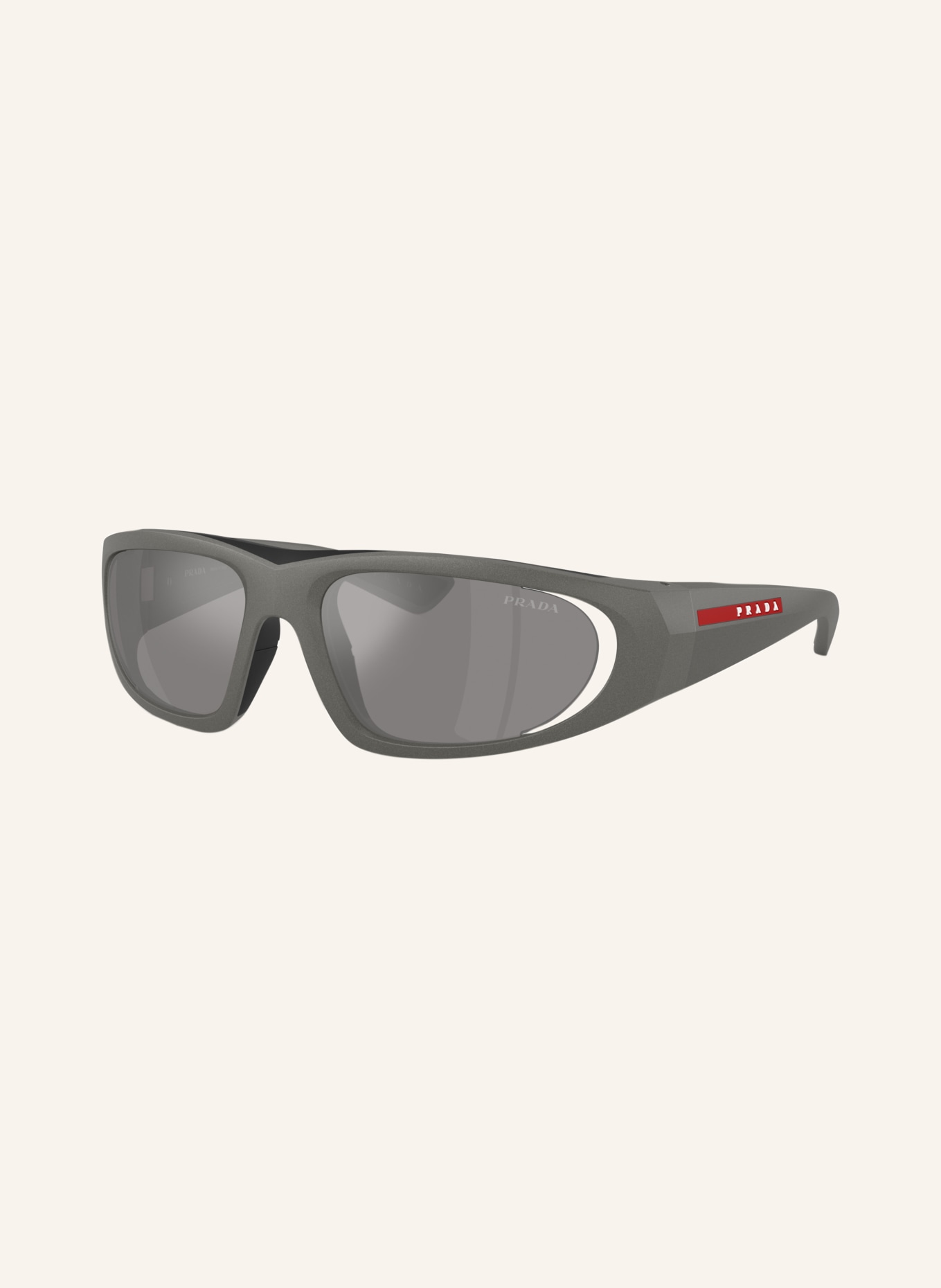 PRADA LINEA ROSSA Sonnenbrille PS B03S: GRAU/ GRAU VERSPIEGELT