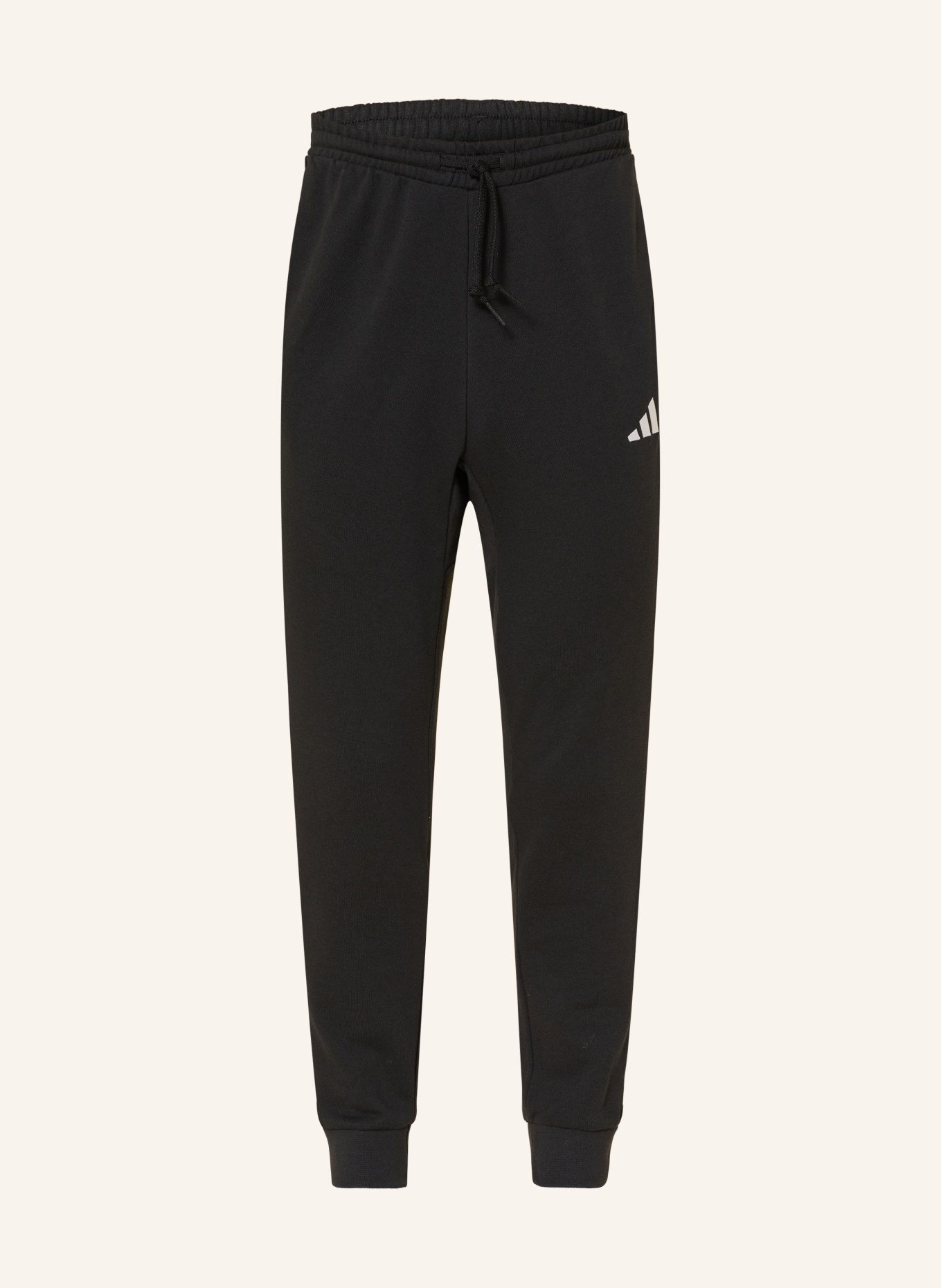 adidas ESSENTIALS 3-Stripe Sweatpants: BLACK / WHITE