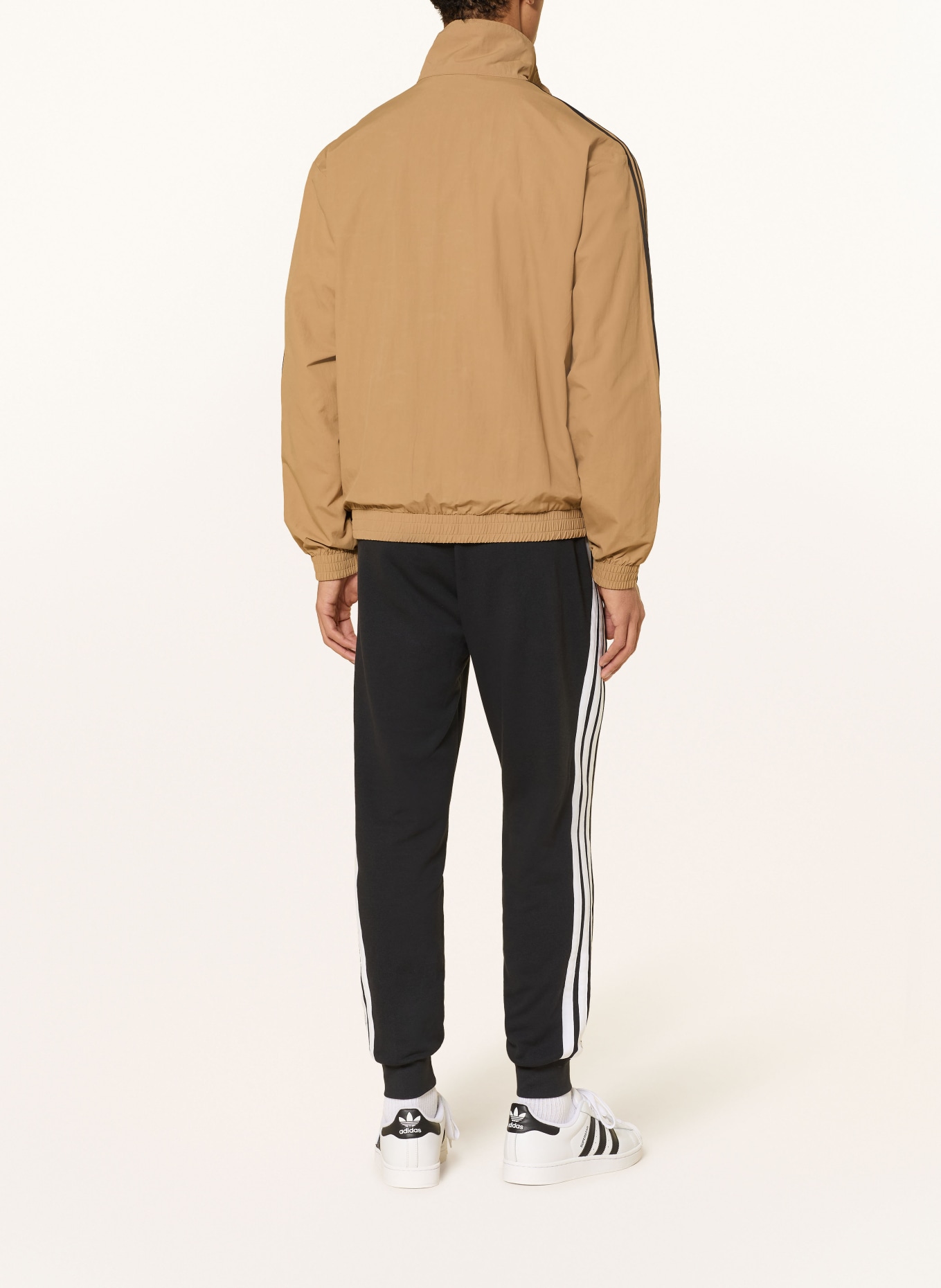 adidas ESSENTIALS 3-Stripe Sweatpants: BLACK / WHITE
