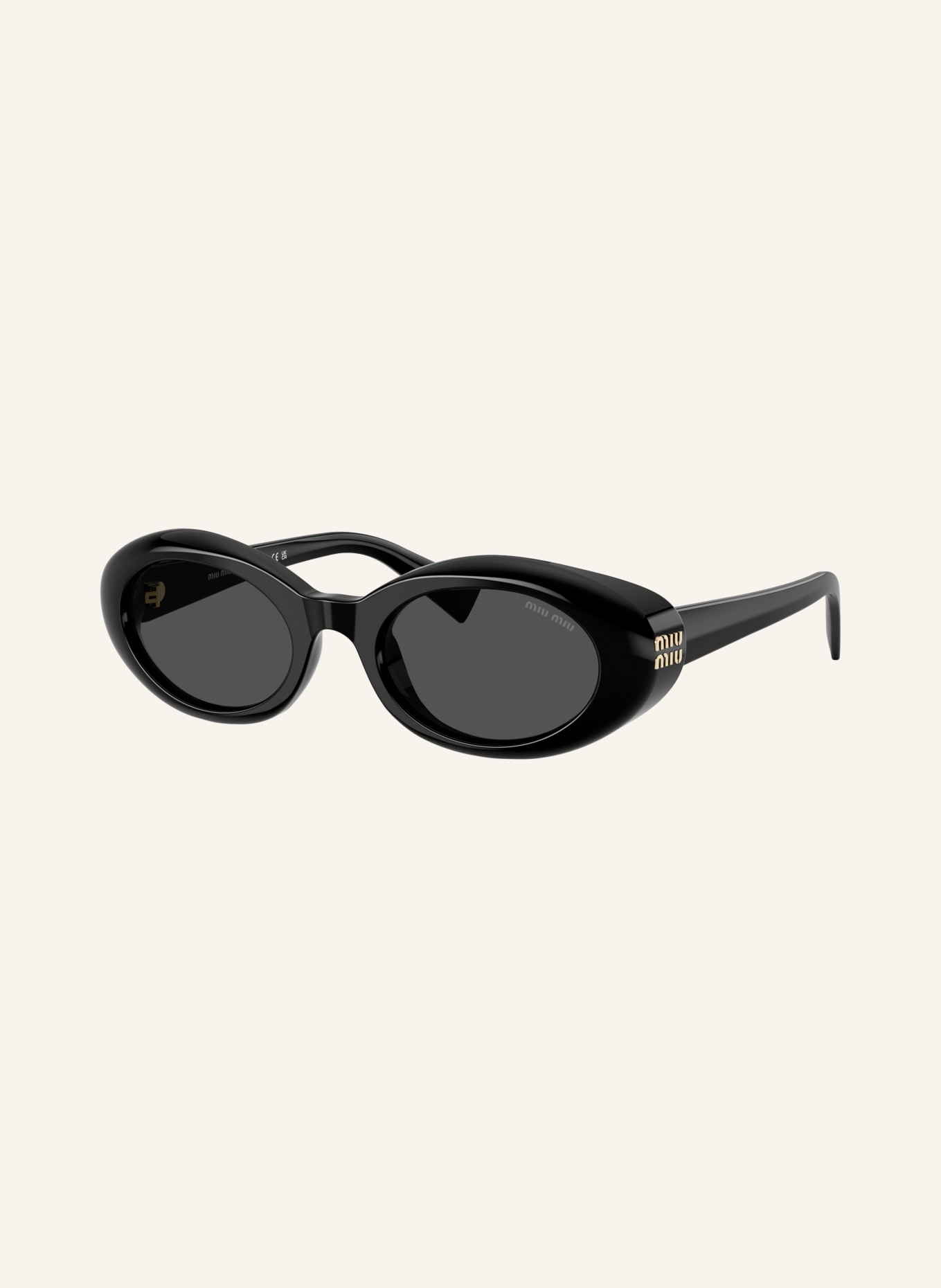 MIU MIU Sunglasses MU B09S: BLACK/DARK GRAY